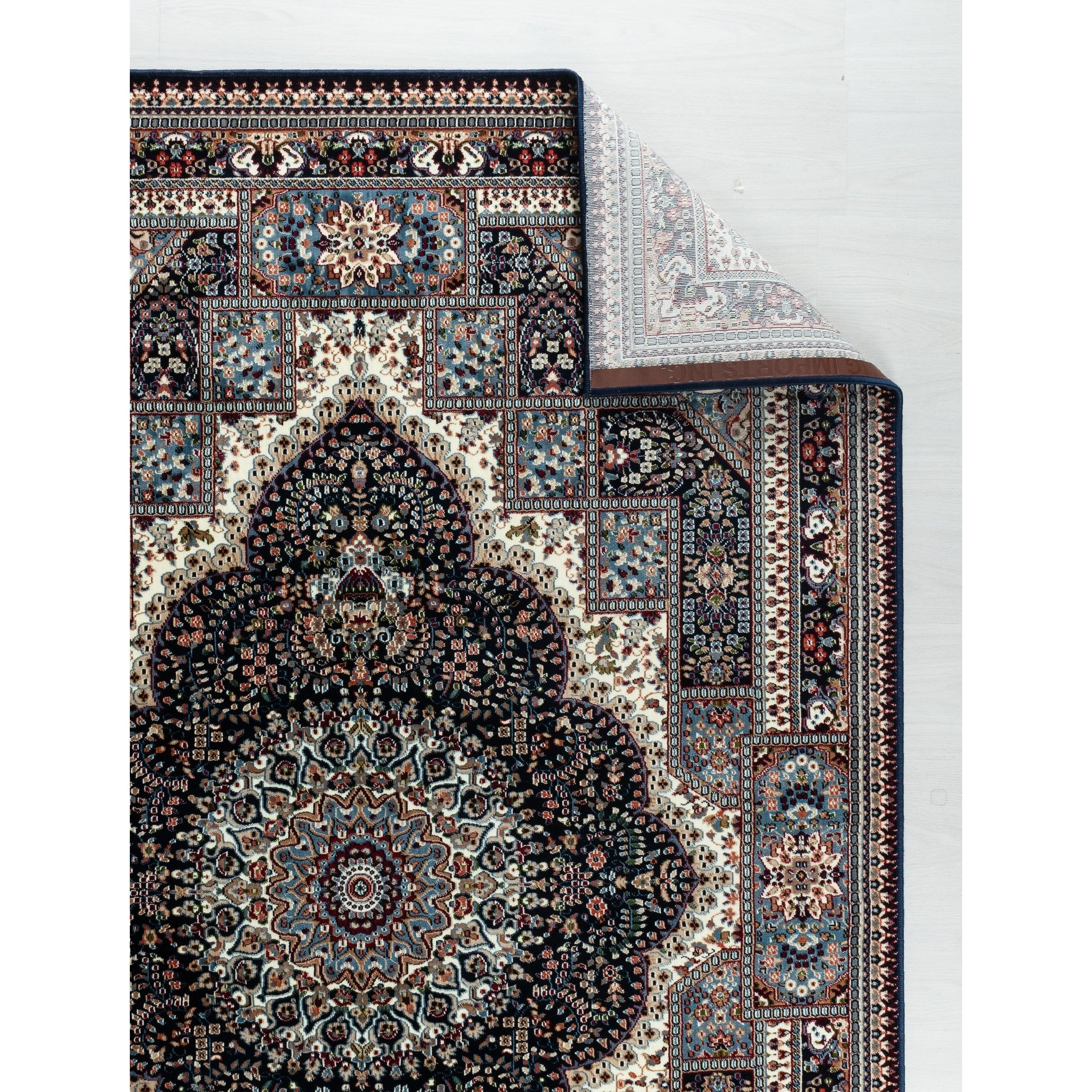 Prime Collection Blue/Cream Traditional Area Rug