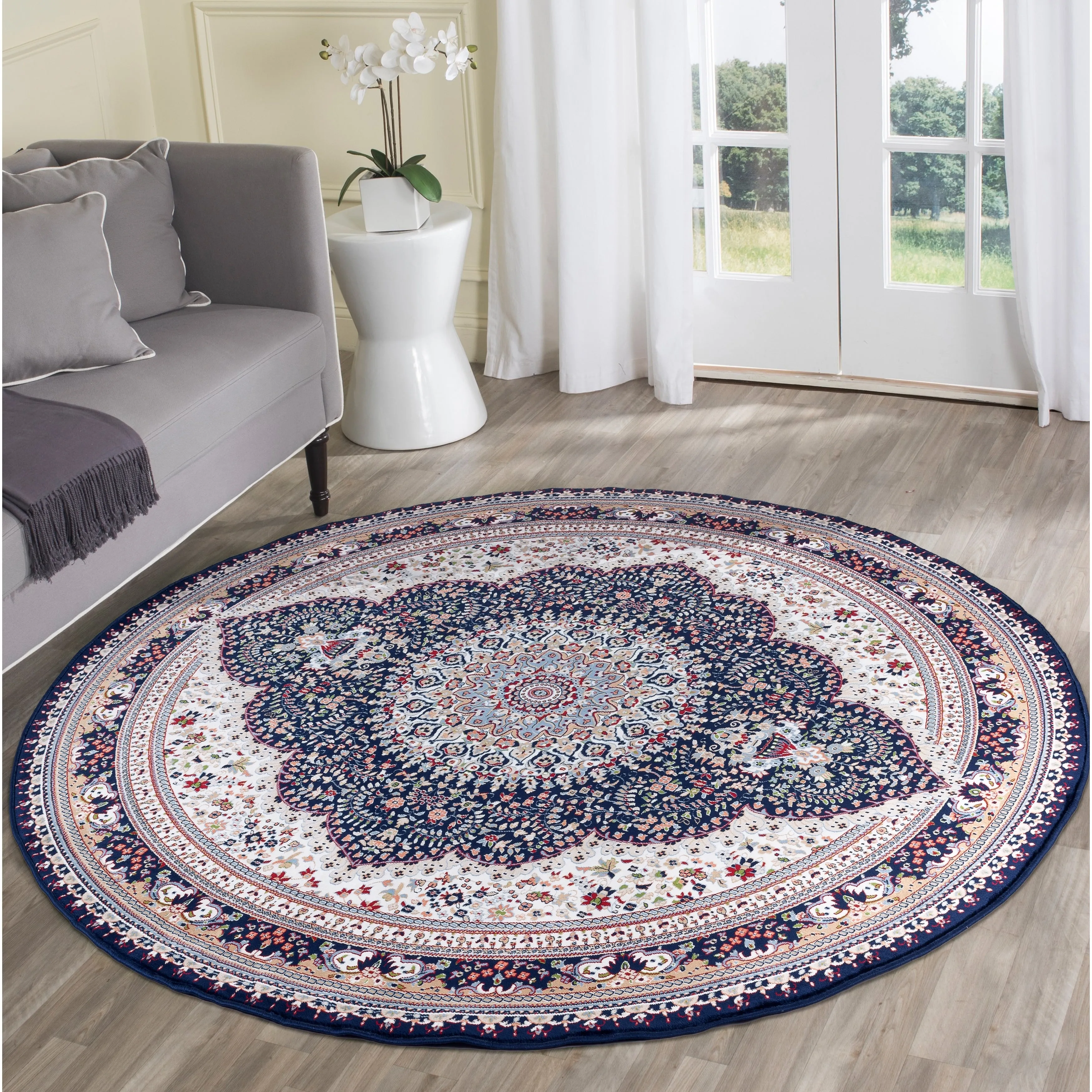 Prime Collection Blue/Cream Traditional Area Rug