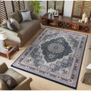 Prime Collection Blue/Cream Traditional Area Rug