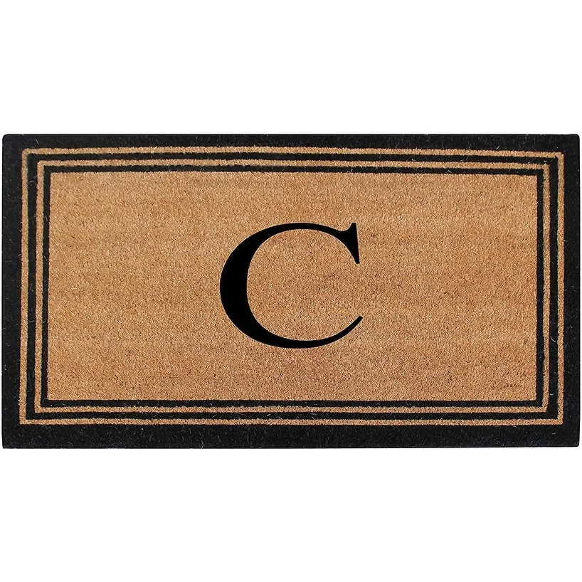 Pure Natural Coir Doormat with Heavy Duty PVC Backing.0.75 Inch Pile Height. Perfect for Outdoor Use