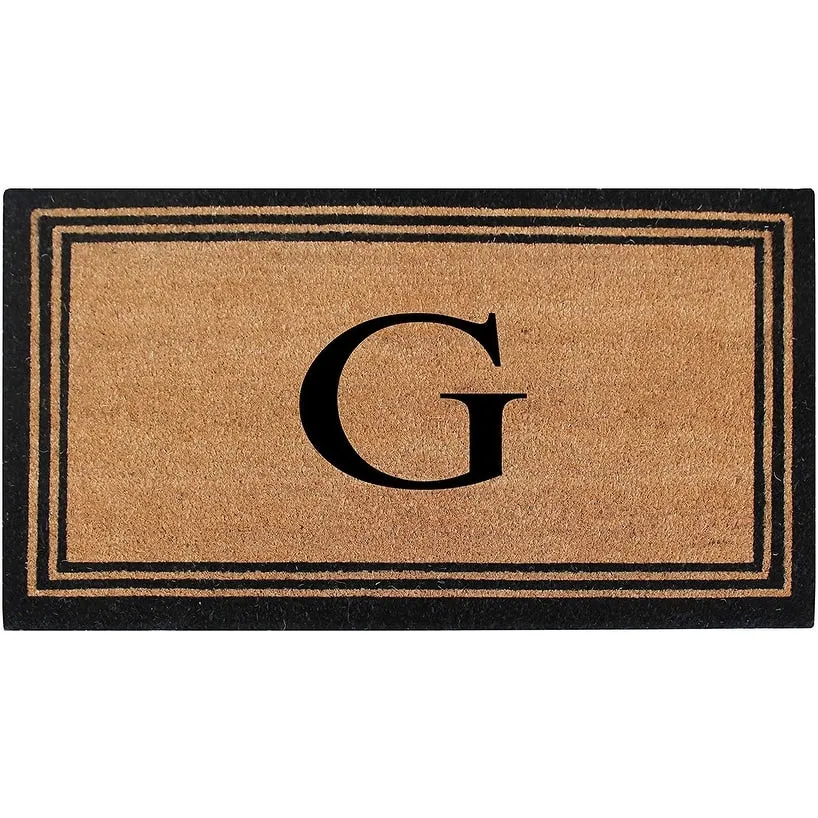 Pure Natural Coir Doormat with Heavy Duty PVC Backing.0.75 Inch Pile Height. Perfect for Outdoor Use