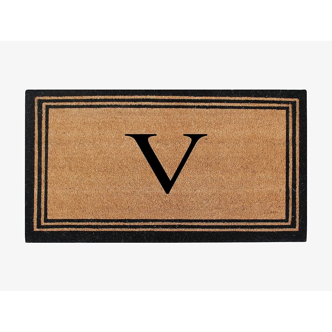 Pure Natural Coir Doormat with Heavy Duty PVC Backing.0.75 Inch Pile Height. Perfect for Outdoor Use