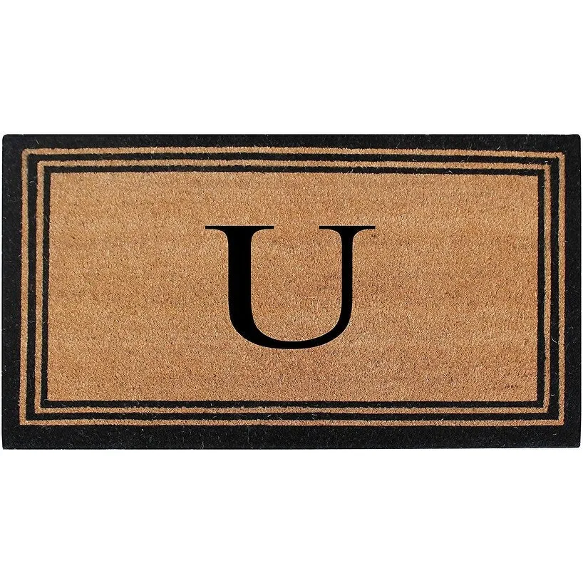 Pure Natural Coir Doormat with Heavy Duty PVC Backing.0.75 Inch Pile Height. Perfect for Outdoor Use
