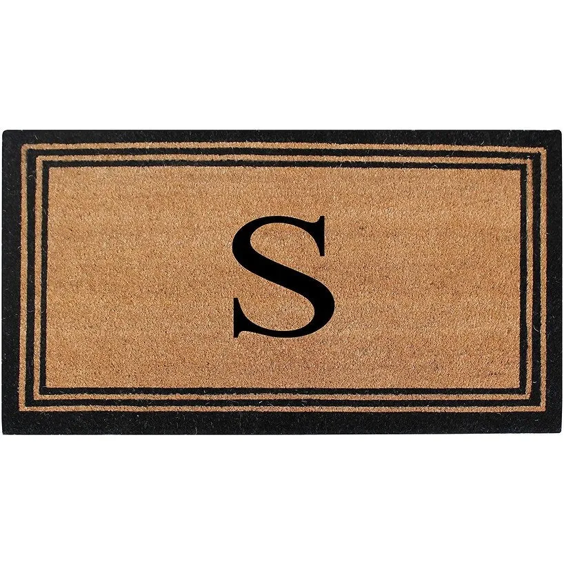Pure Natural Coir Doormat with Heavy Duty PVC Backing.0.75 Inch Pile Height. Perfect for Outdoor Use