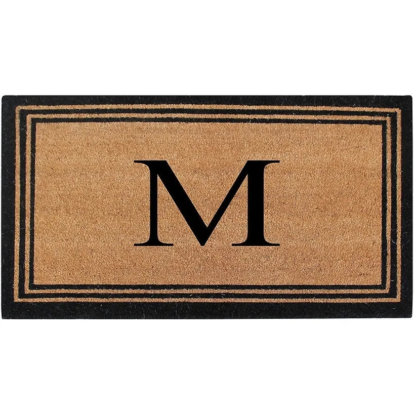 Pure Natural Coir Doormat with Heavy Duty PVC Backing.0.75 Inch Pile Height. Perfect for Outdoor Use