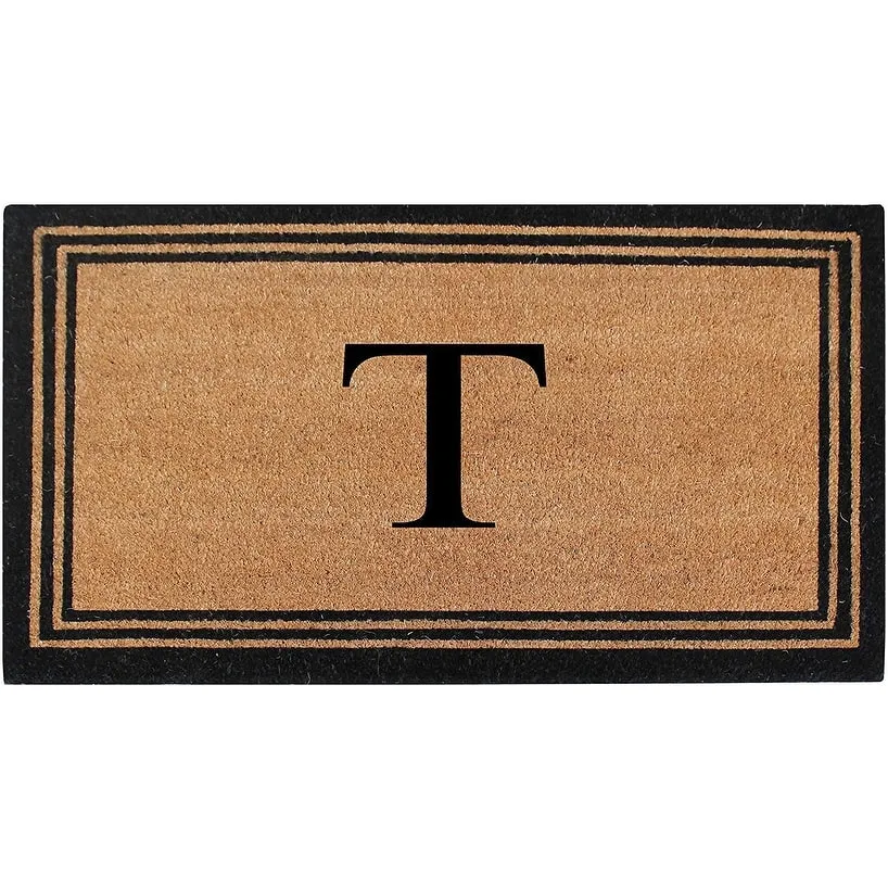 Pure Natural Coir Doormat with Heavy Duty PVC Backing.0.75 Inch Pile Height. Perfect for Outdoor Use