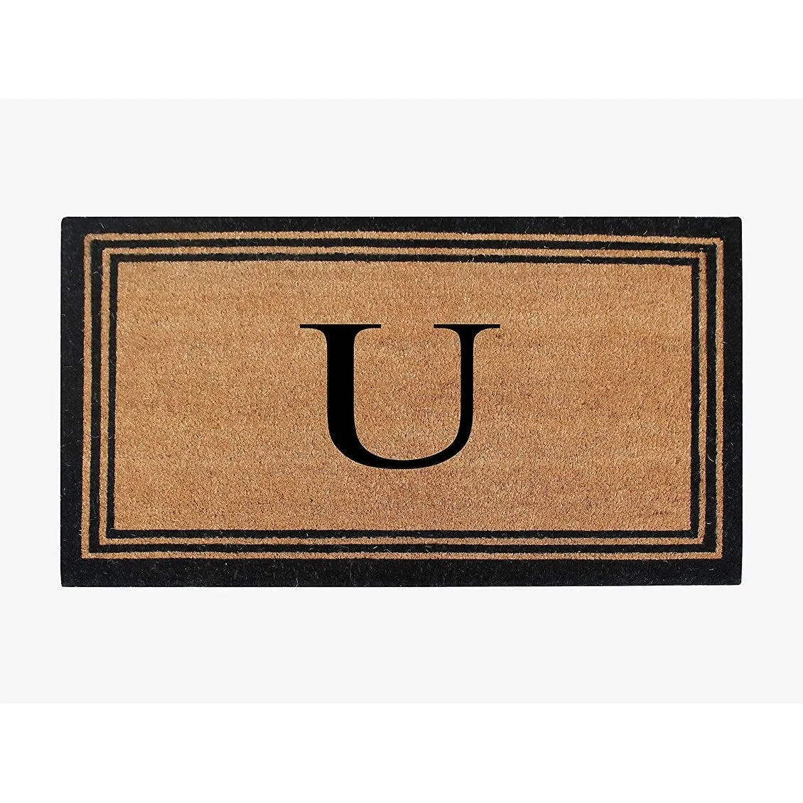 Pure Natural Coir Doormat with Heavy Duty PVC Backing.0.75 Inch Pile Height. Perfect for Outdoor Use