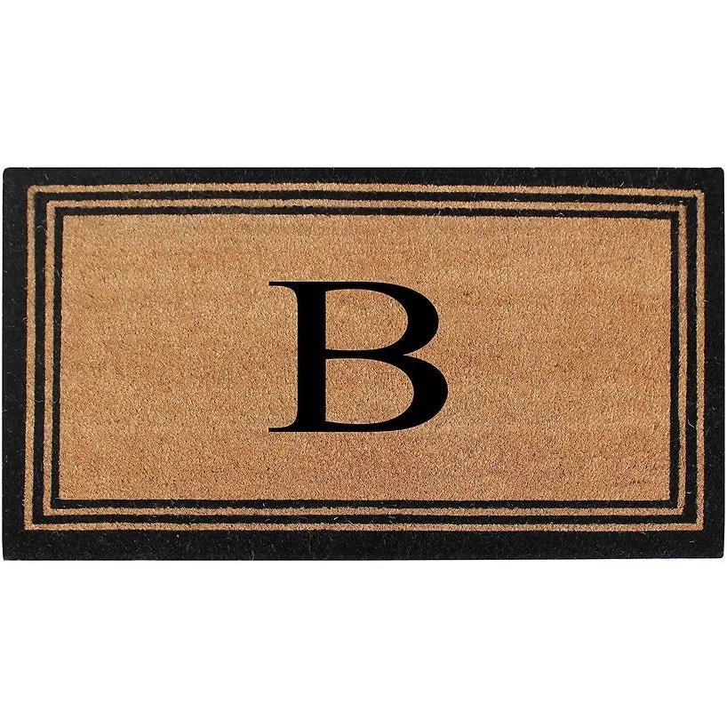 Pure Natural Coir Doormat with Heavy Duty PVC Backing.0.75 Inch Pile Height. Perfect for Outdoor Use