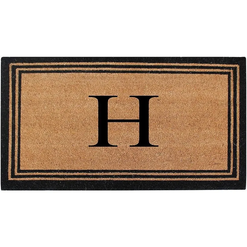 Pure Natural Coir Doormat with Heavy Duty PVC Backing.0.75 Inch Pile Height. Perfect for Outdoor Use