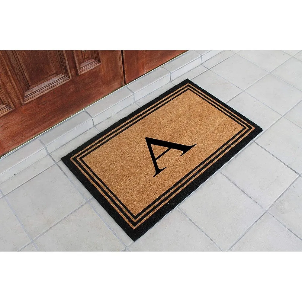 Pure Natural Coir Doormat with Heavy Duty PVC Backing.0.75 Inch Pile Height. Perfect for Outdoor Use