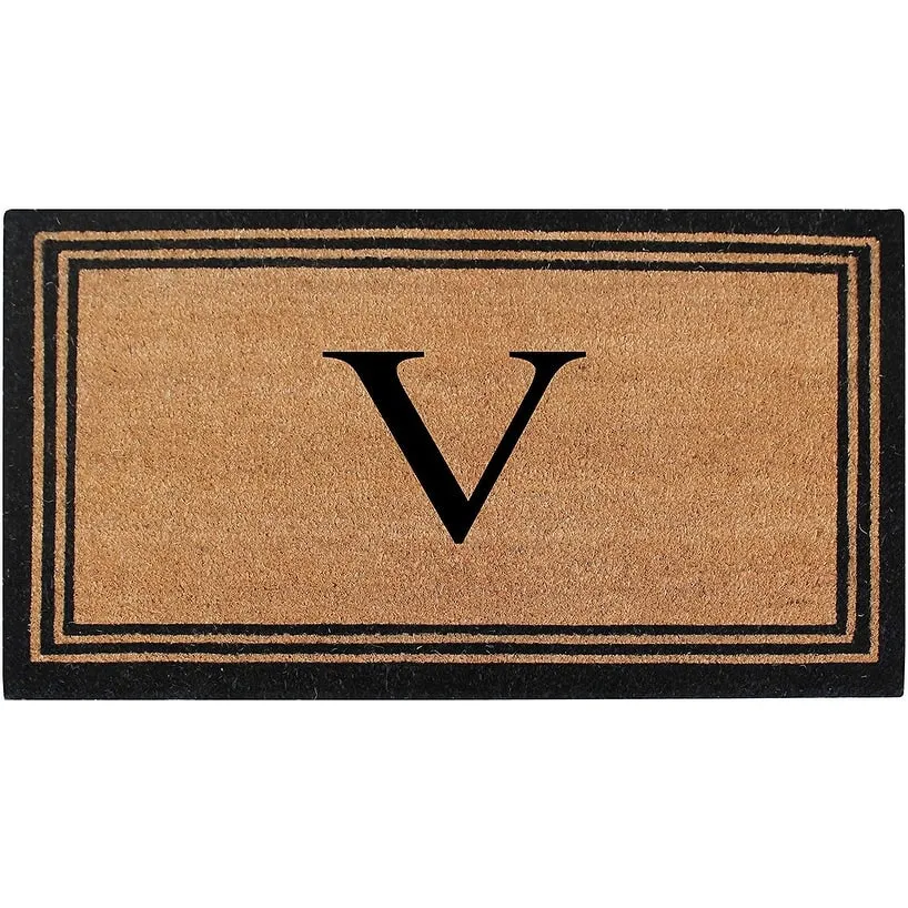 Pure Natural Coir Doormat with Heavy Duty PVC Backing.0.75 Inch Pile Height. Perfect for Outdoor Use