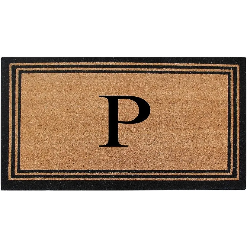 Pure Natural Coir Doormat with Heavy Duty PVC Backing.0.75 Inch Pile Height. Perfect for Outdoor Use