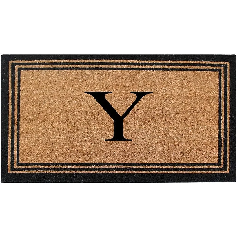 Pure Natural Coir Doormat with Heavy Duty PVC Backing.0.75 Inch Pile Height. Perfect for Outdoor Use