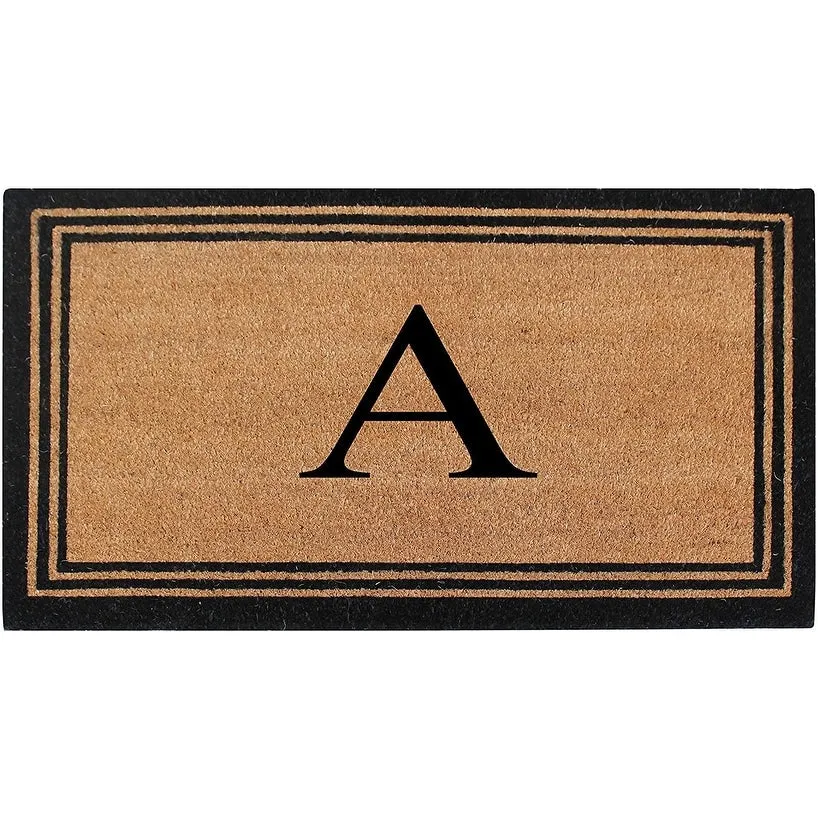 Pure Natural Coir Doormat with Heavy Duty PVC Backing.0.75 Inch Pile Height. Perfect for Outdoor Use
