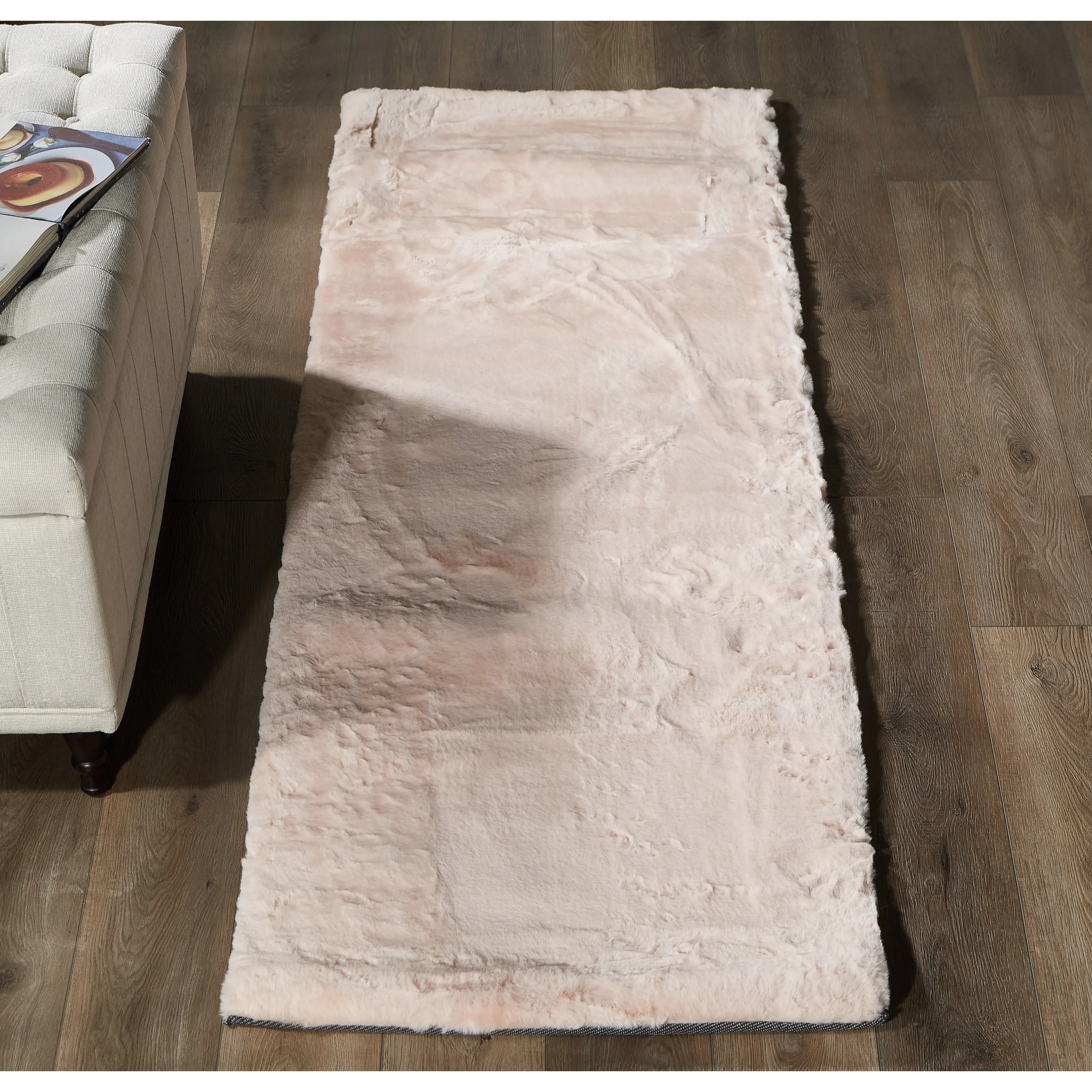 Rabbit-Collection Thick Faux-Fur Area Rug