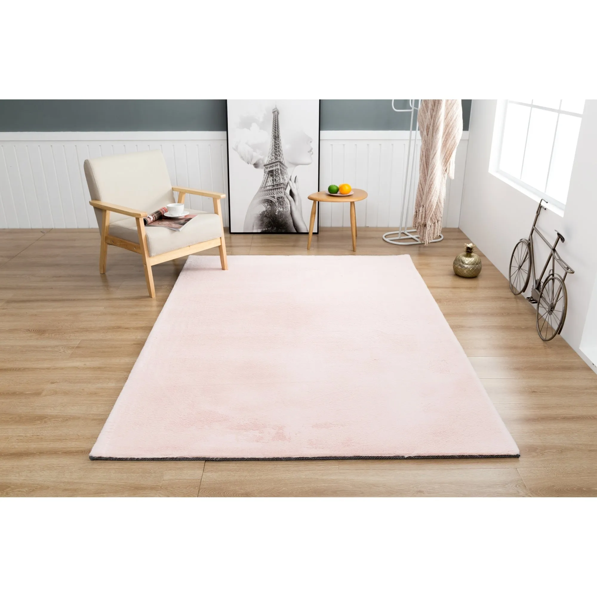 Rabbit-Collection Thick Faux-Fur Area Rug