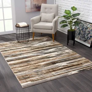 Rug Branch Montage Modern Abstract Area Rug and Runner. Beige