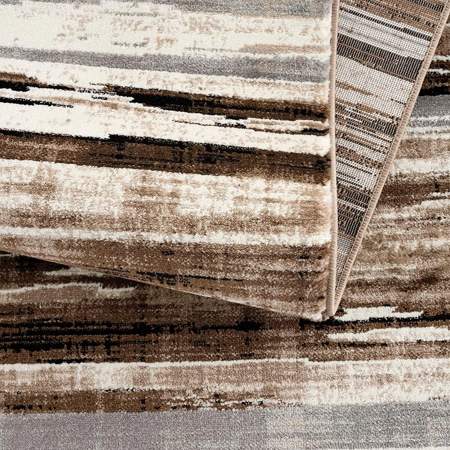 Rug Branch Montage Modern Abstract Area Rug and Runner. Beige