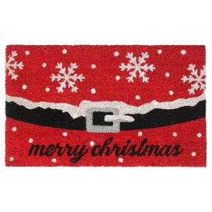 RugSmith White Machine Tufted Merry Christmas Doormat. 18 x 30 - 18 x 30