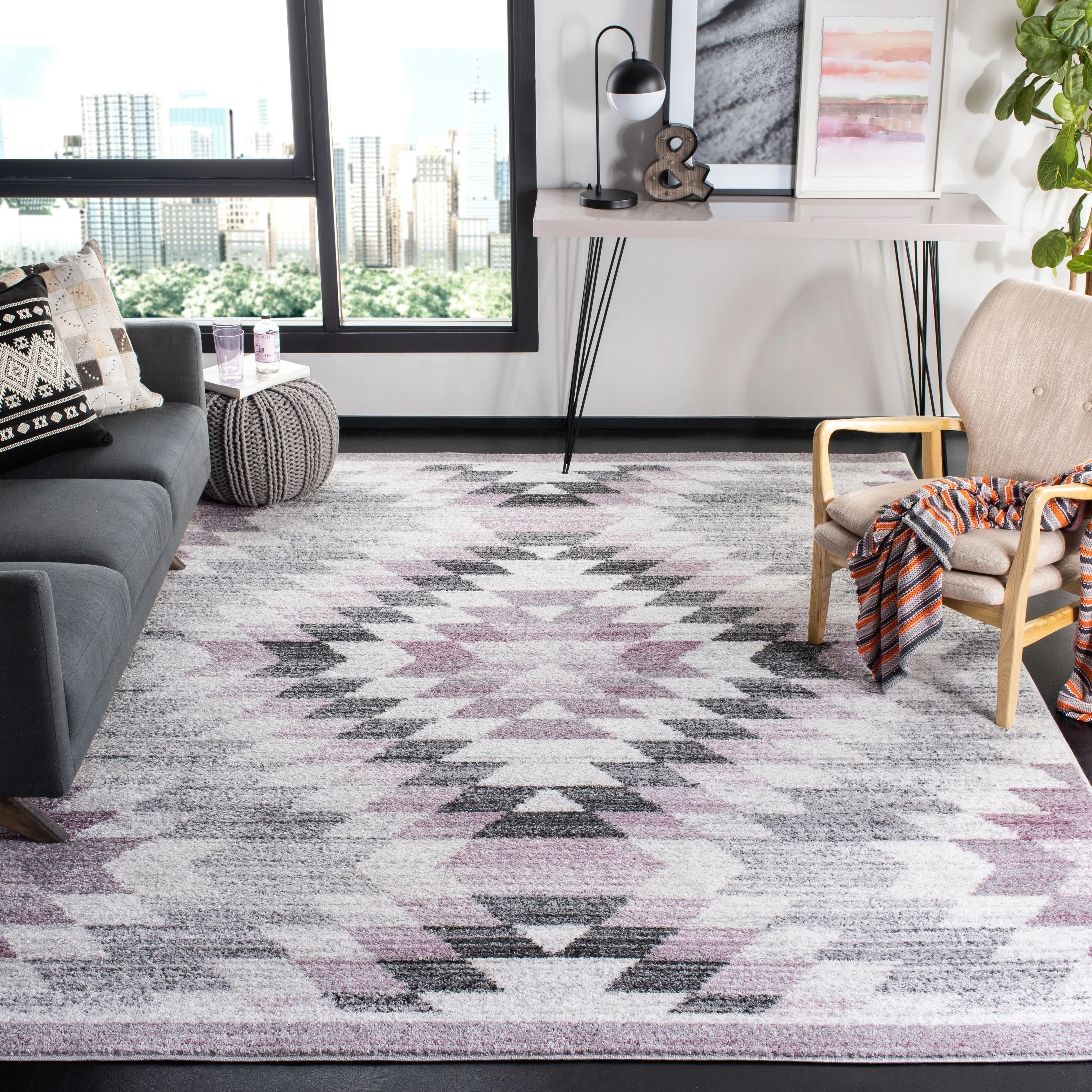 SAFAVIEH Adirondack Gjylferije Rustic Boho Tribal Rug