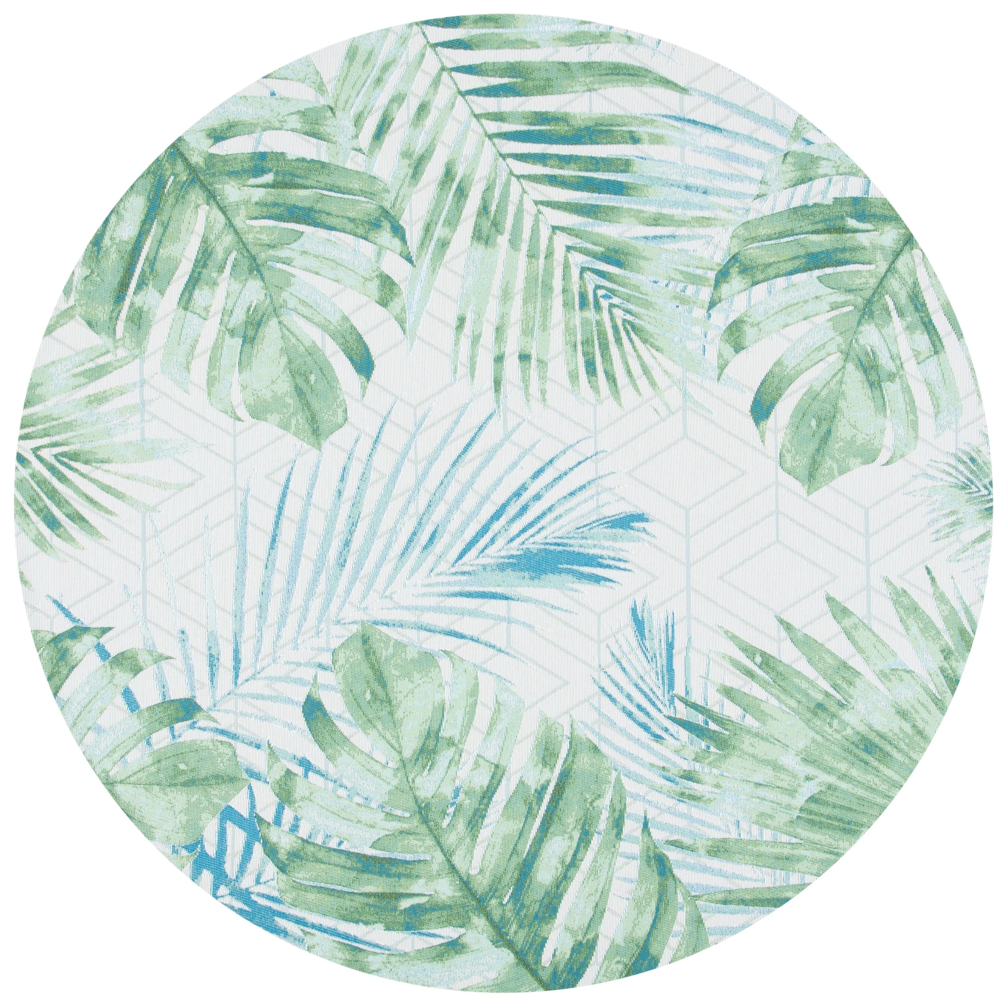 SAFAVIEH Barbados Floare Tropical Indoor/ Outdoor Waterproof Patio Backyard Rug