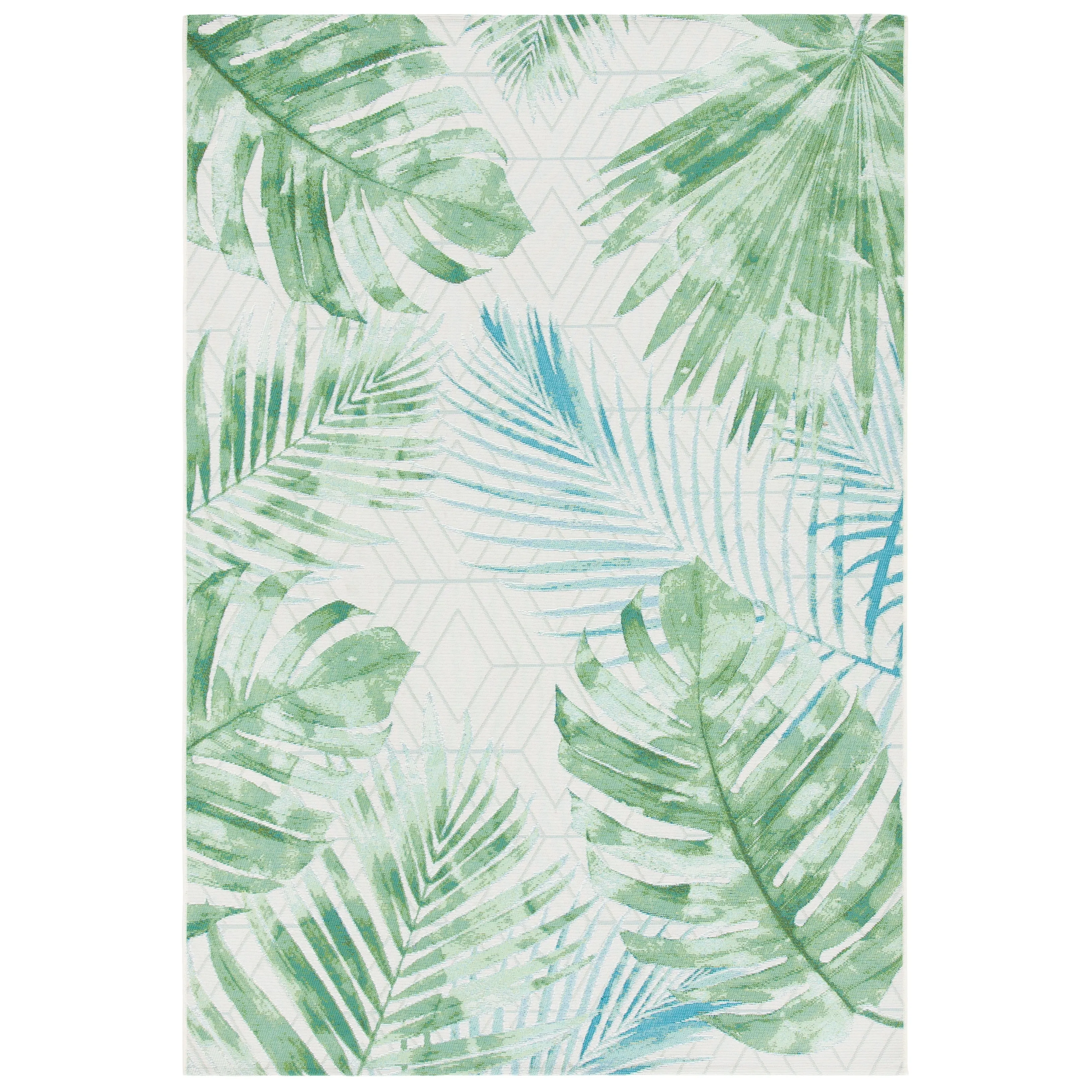 SAFAVIEH Barbados Floare Tropical Indoor/ Outdoor Waterproof Patio Backyard Rug