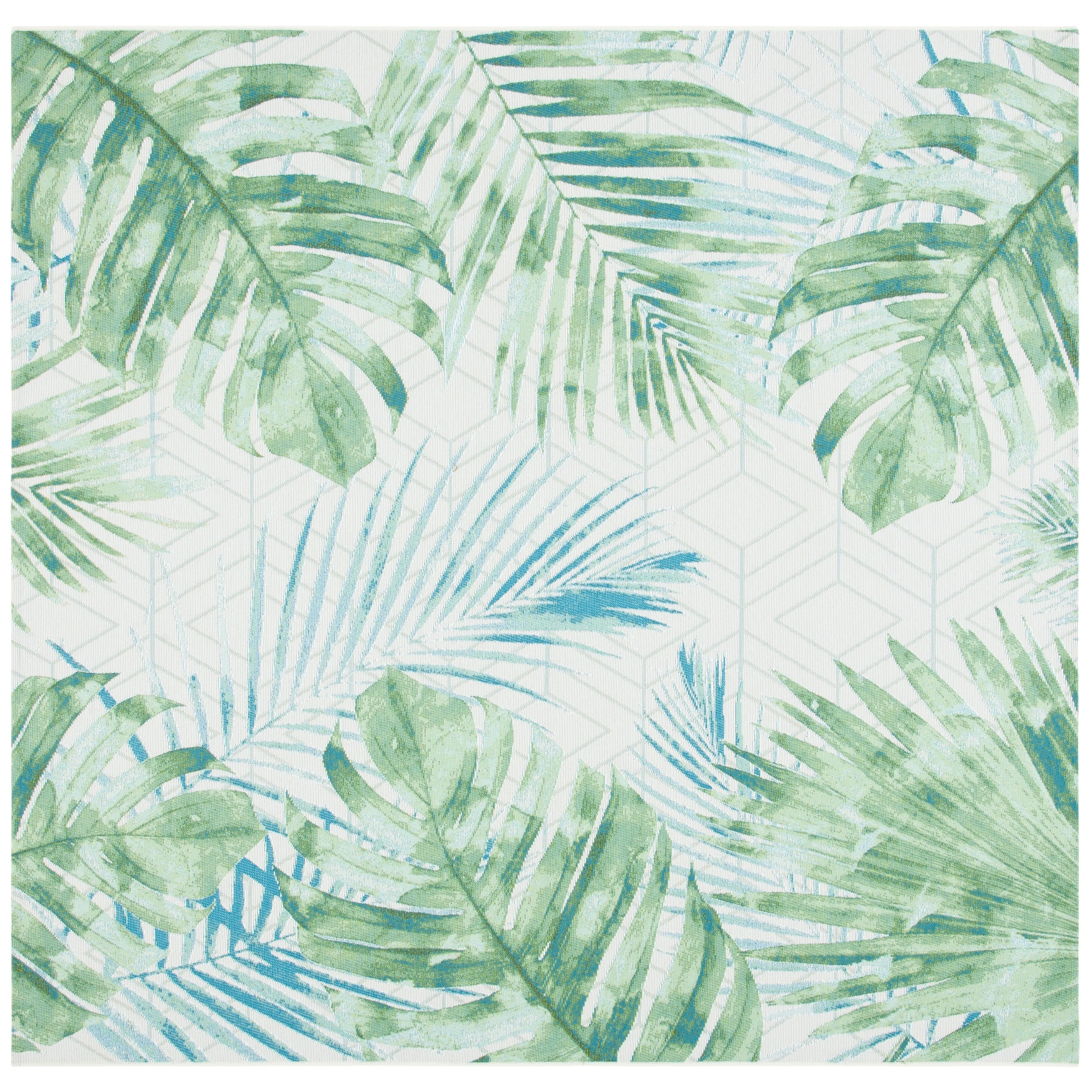 SAFAVIEH Barbados Floare Tropical Indoor/ Outdoor Waterproof Patio Backyard Rug