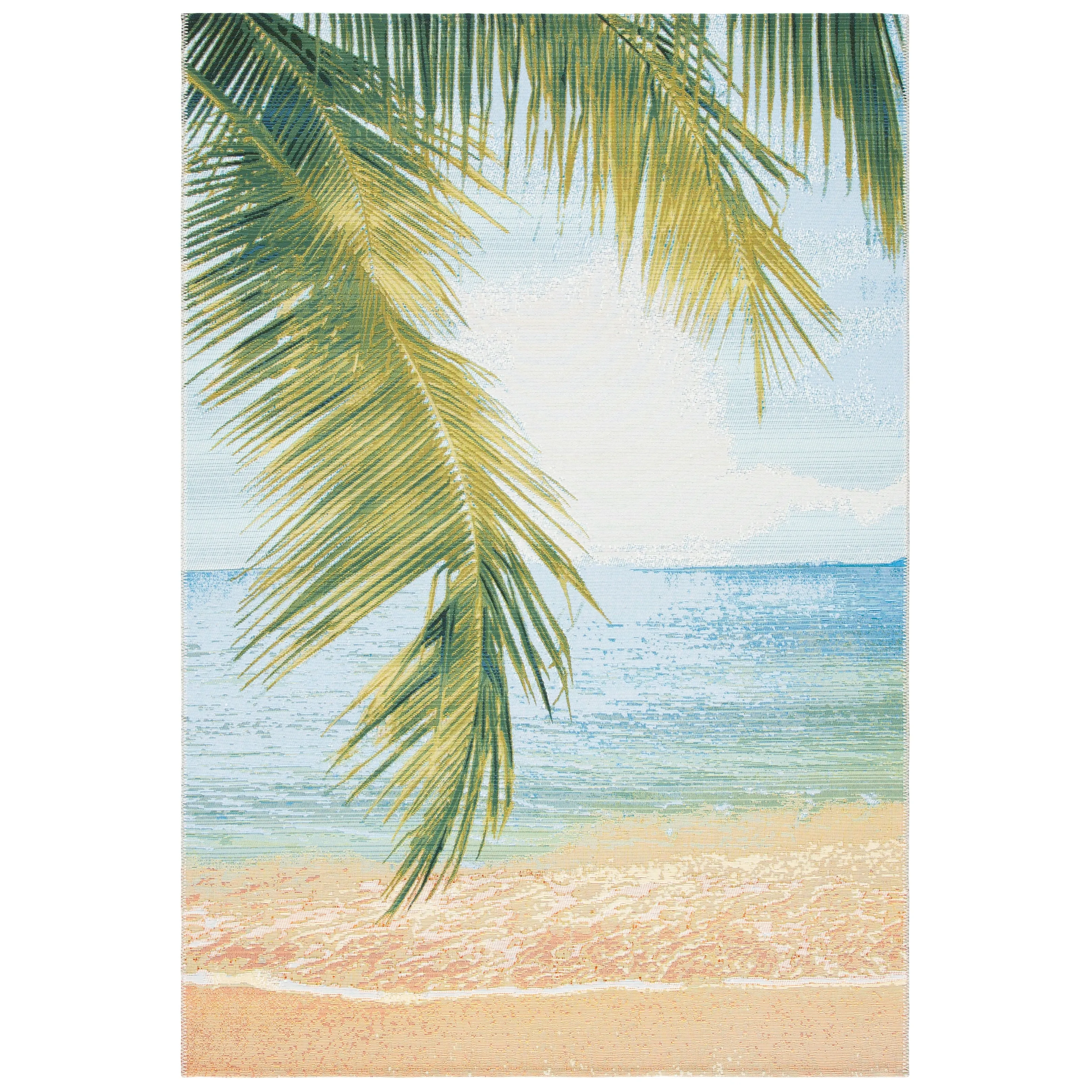 SAFAVIEH Barbados Terumi Tropical Indoor/ Outdoor Waterproof Patio Backyard Rug