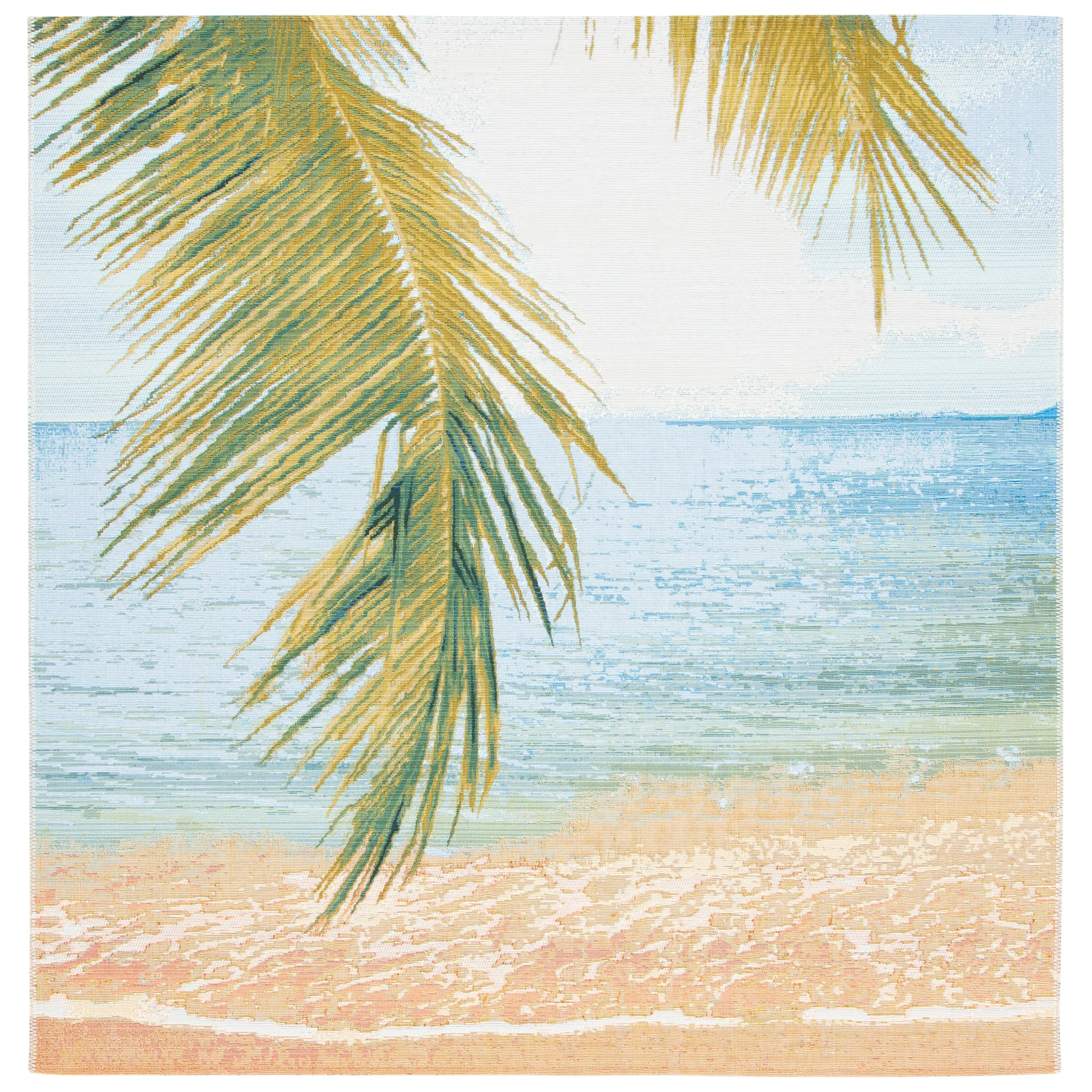 SAFAVIEH Barbados Terumi Tropical Indoor/ Outdoor Waterproof Patio Backyard Rug