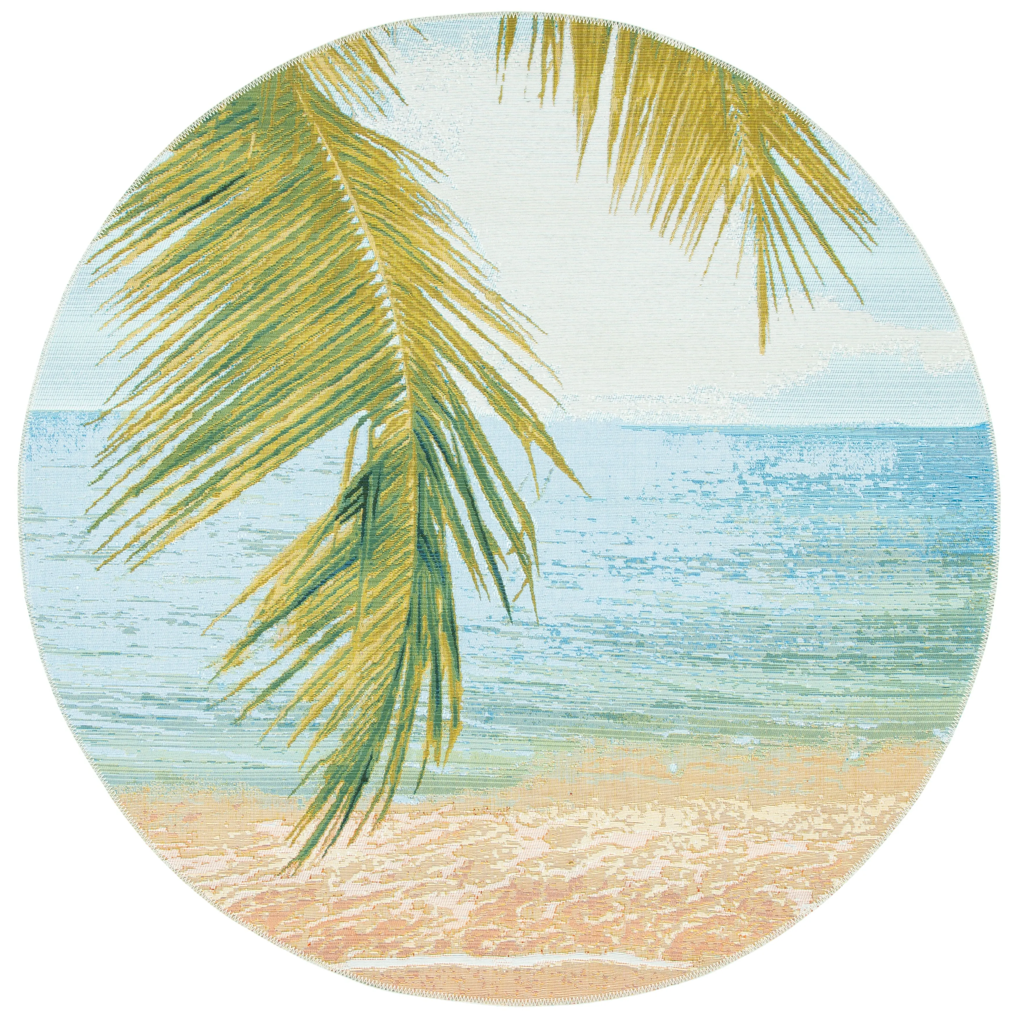 SAFAVIEH Barbados Terumi Tropical Indoor/ Outdoor Waterproof Patio Backyard Rug