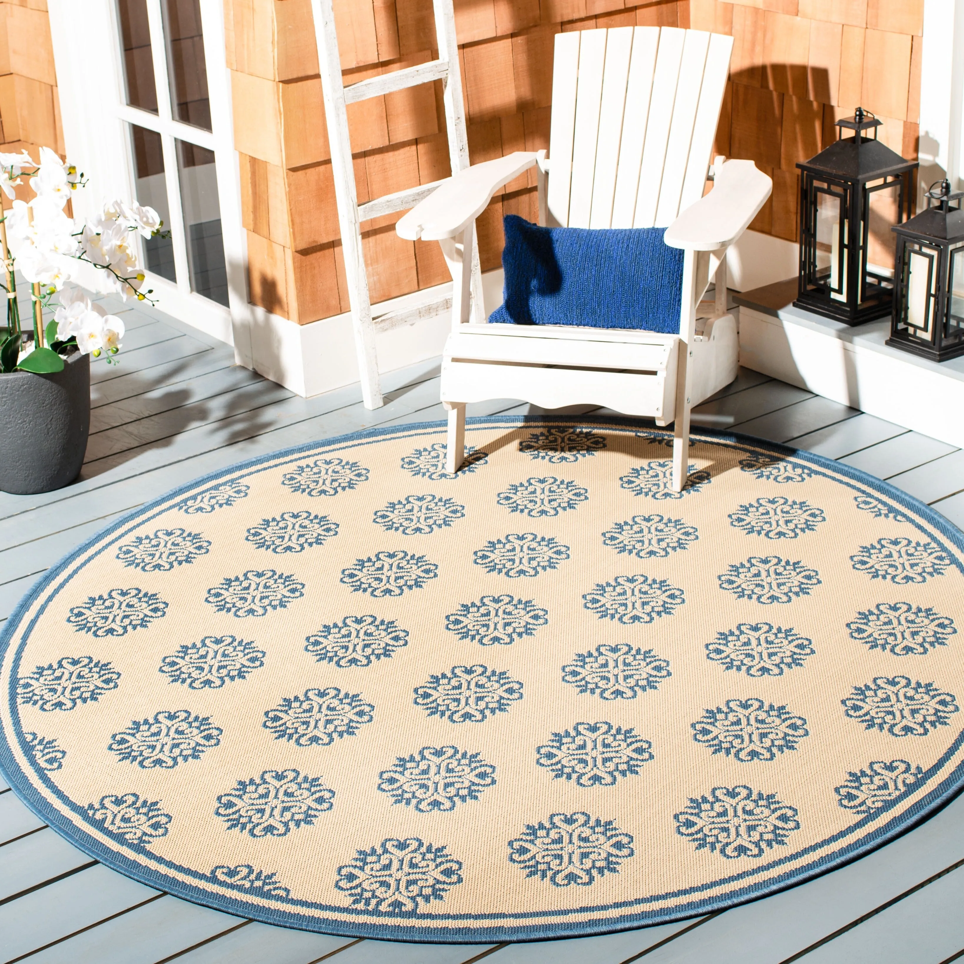 SAFAVIEH Beach House Indoor/ Outdoor Waterproof Patio Backyard Rug