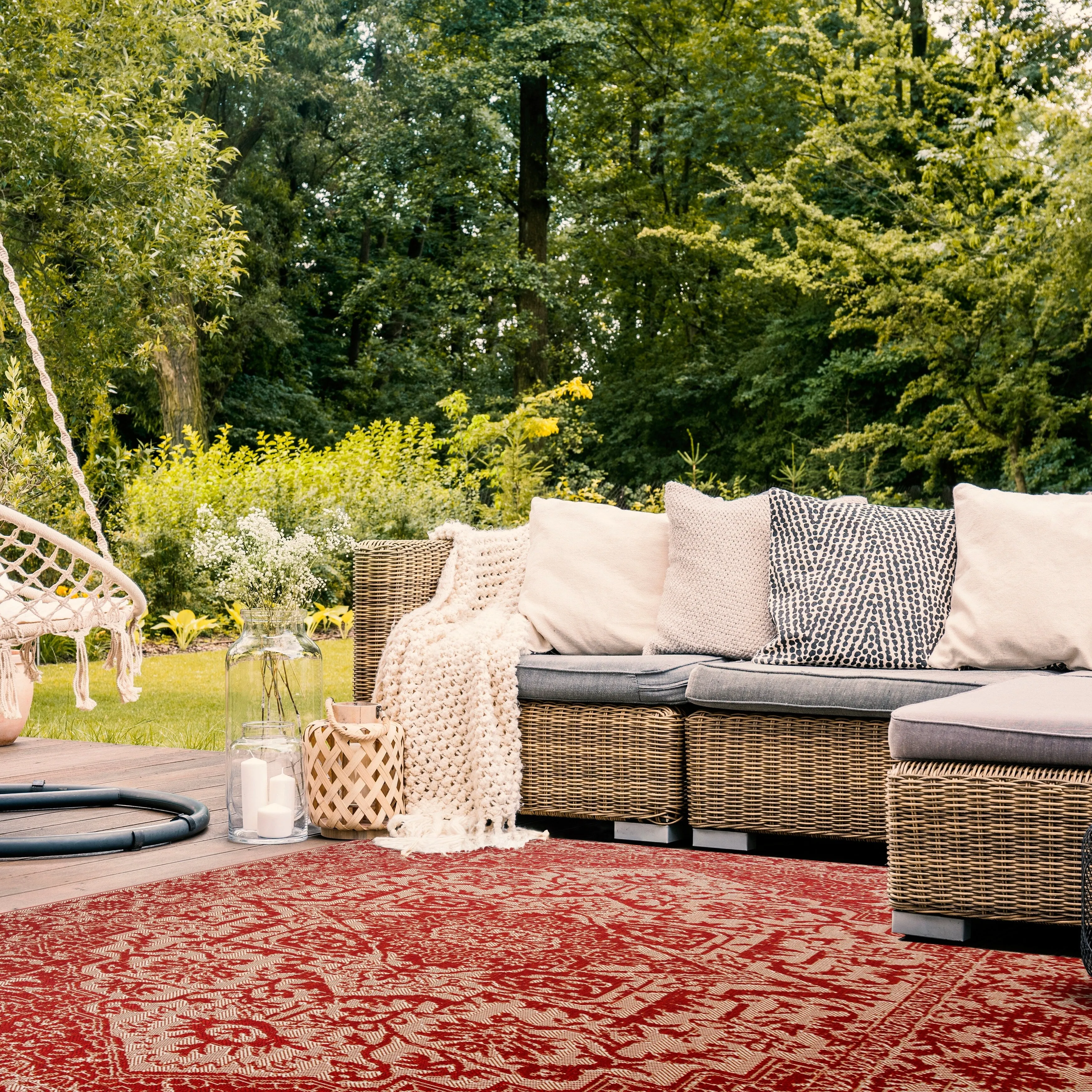 SAFAVIEH Beach House Pouline Indoor/ Outdoor Waterproof Patio Backyard Rug