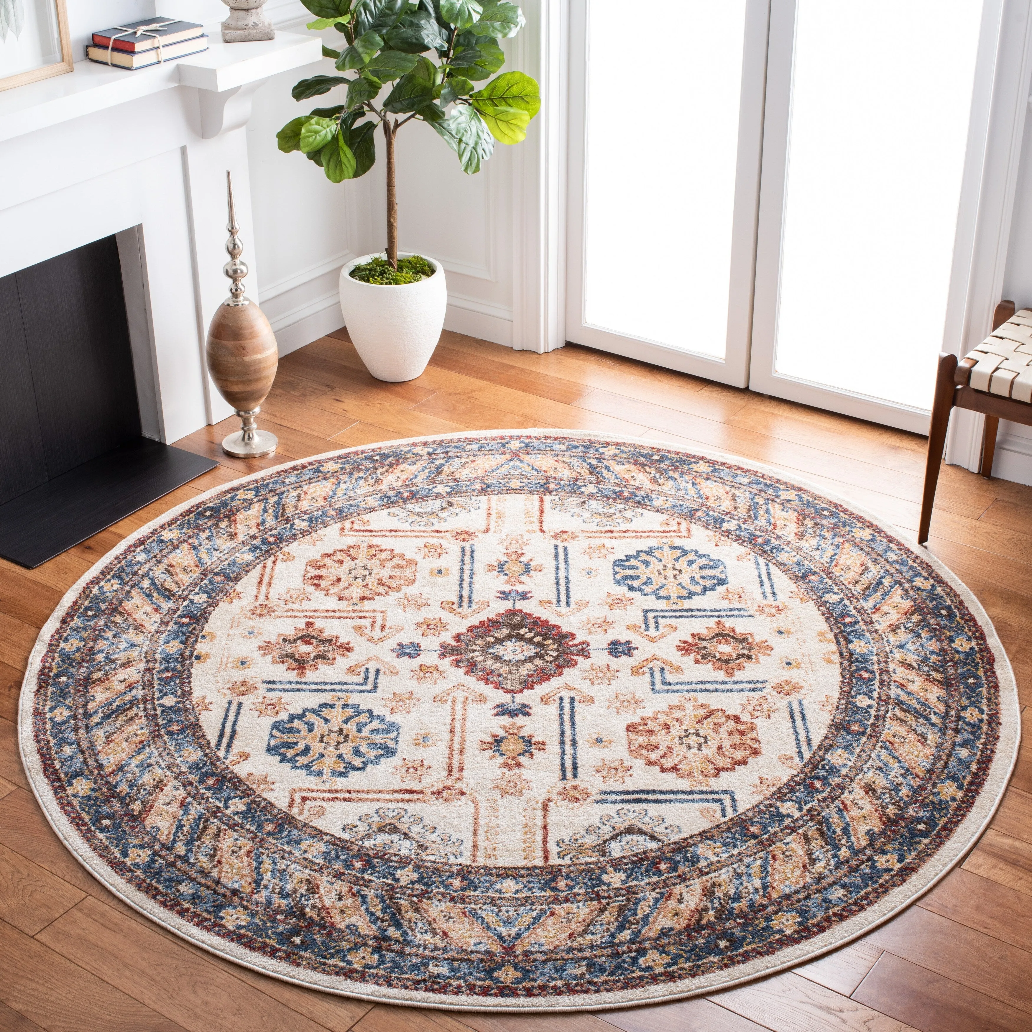 SAFAVIEH. Bijar Louisette Traditional Distressed Oriental Rug