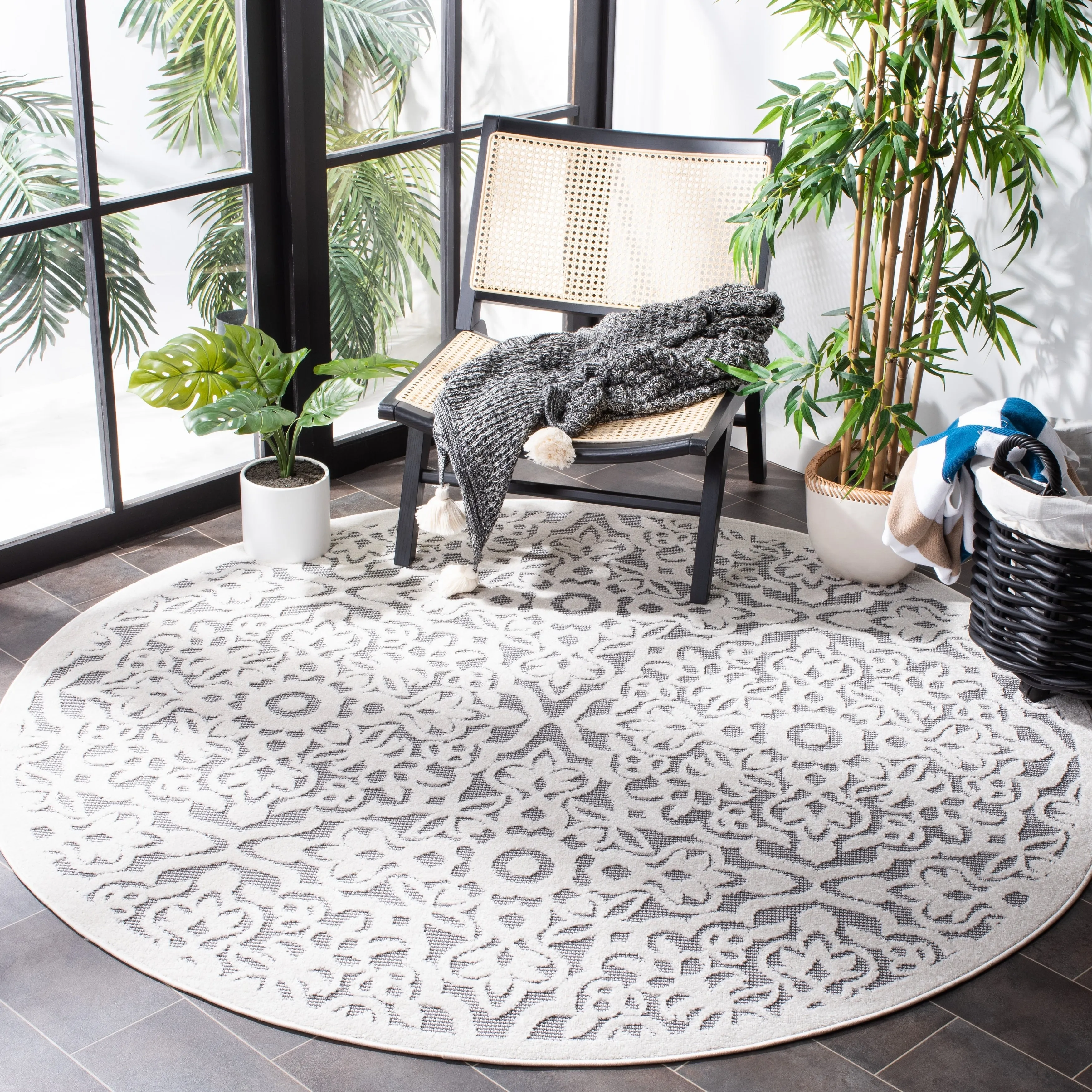 SAFAVIEH Cabana Fimmie Indoor/ Outdoor Waterproof Patio Rug