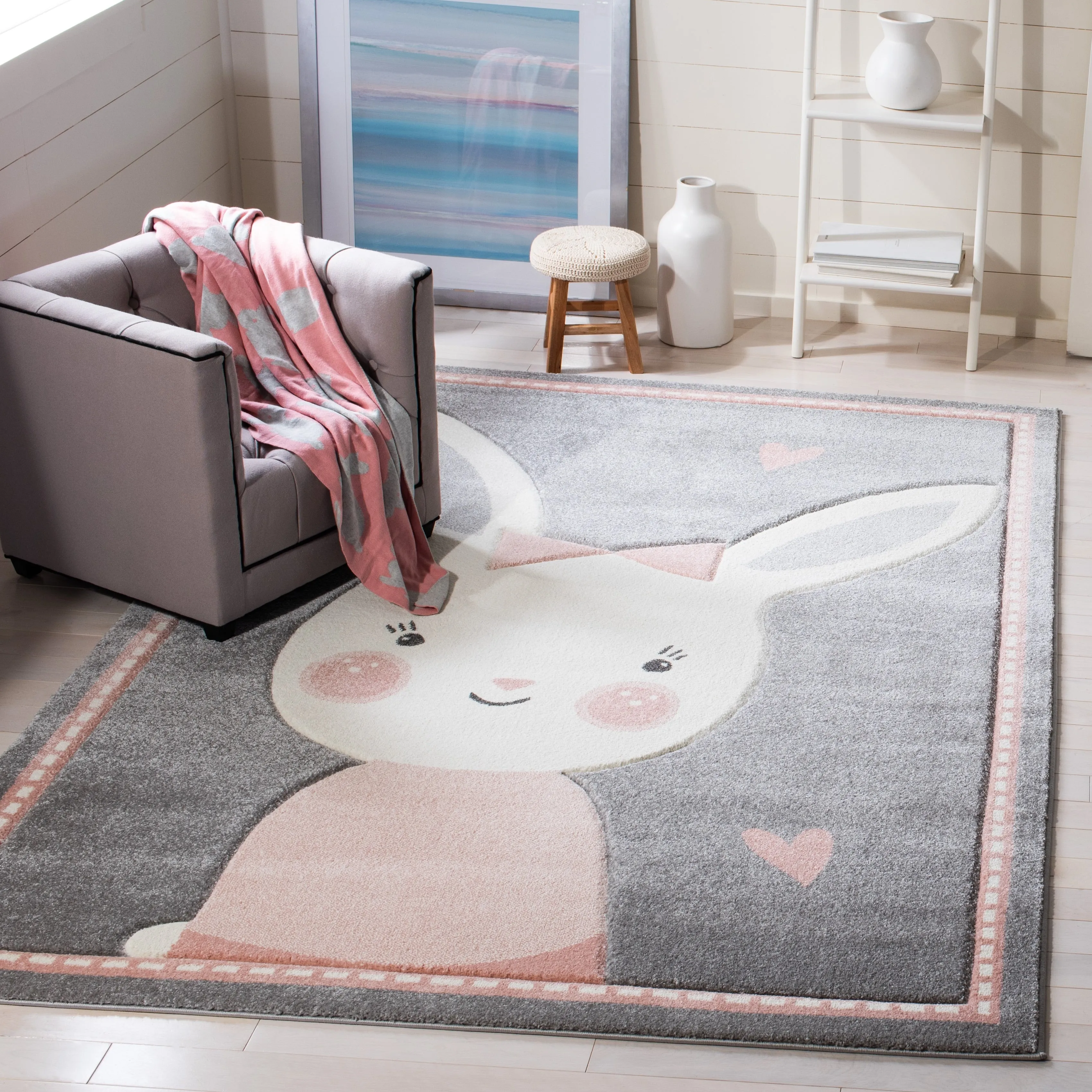 SAFAVIEH Carousel Kids Codrina Bunny Rug