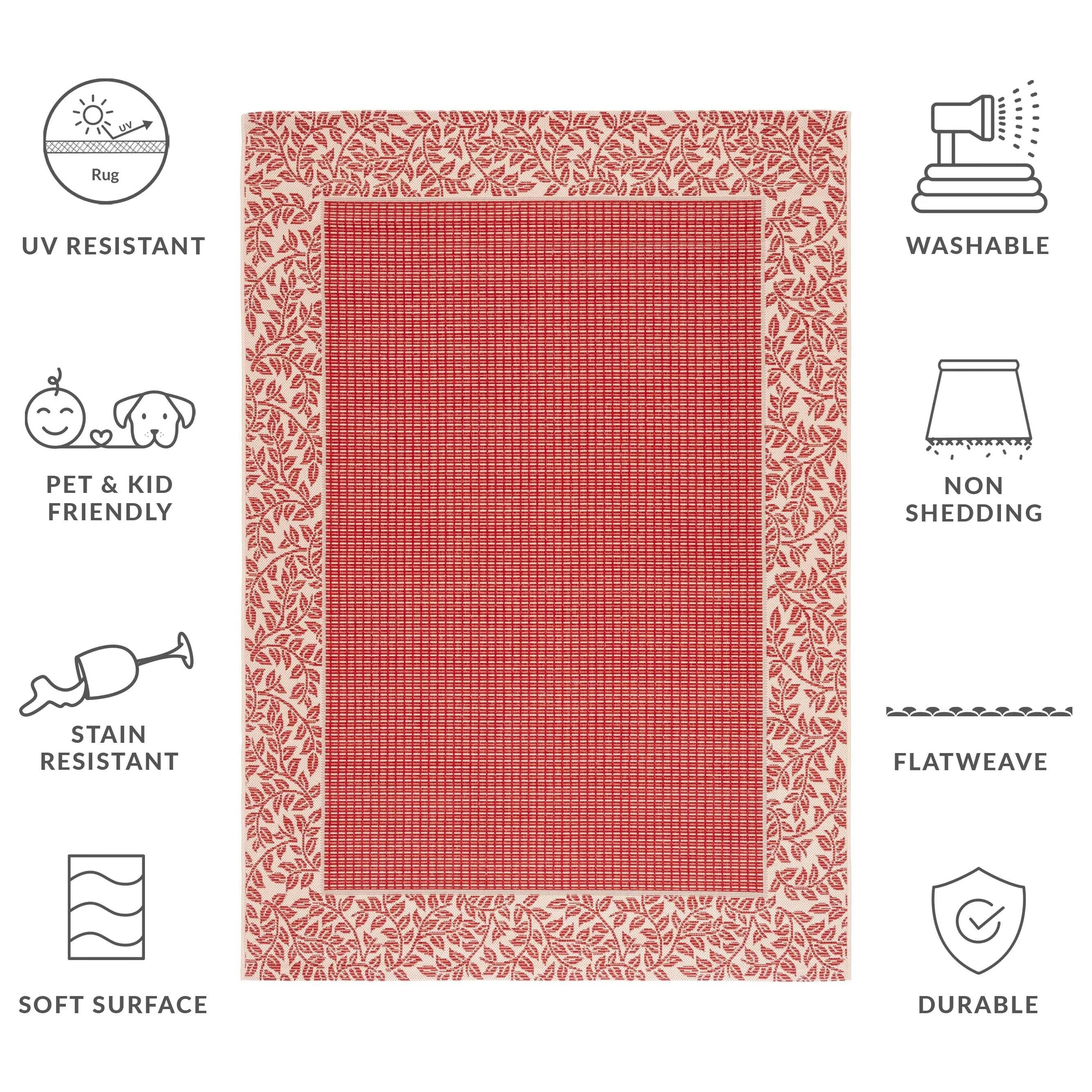 SAFAVIEH Courtyard Adorata Indoor /Outdoor Waterproof Backyard Patio Rug