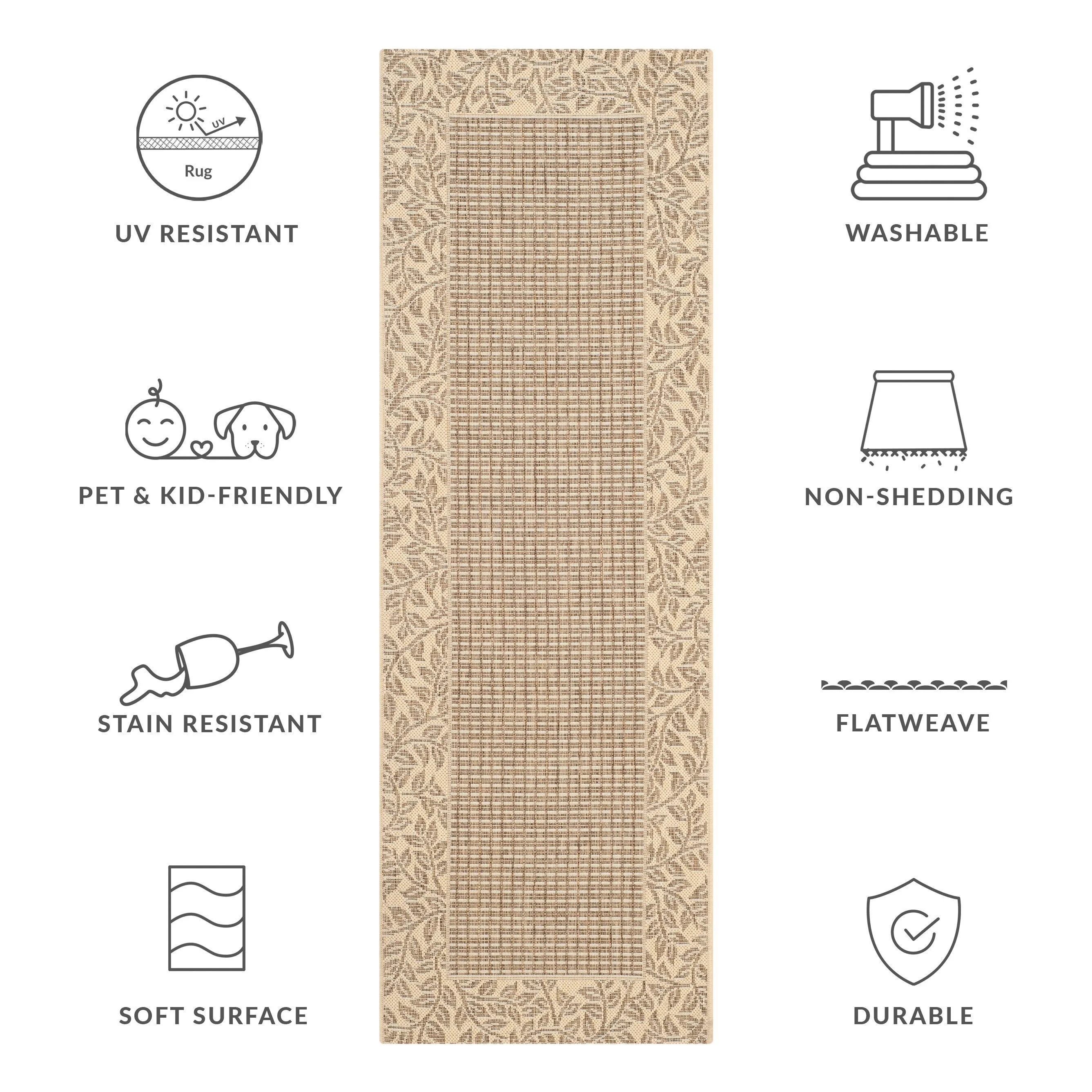 SAFAVIEH Courtyard Adorata Indoor /Outdoor Waterproof Backyard Patio Rug