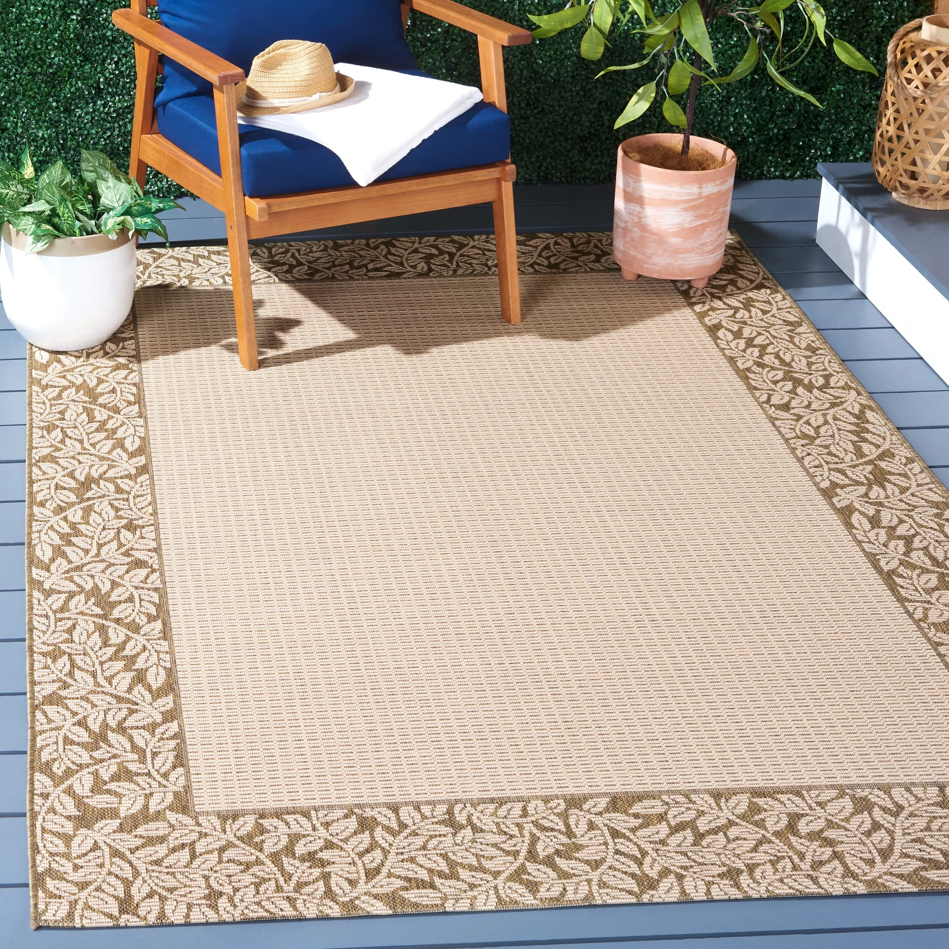 SAFAVIEH Courtyard Adorata Indoor /Outdoor Waterproof Backyard Patio Rug