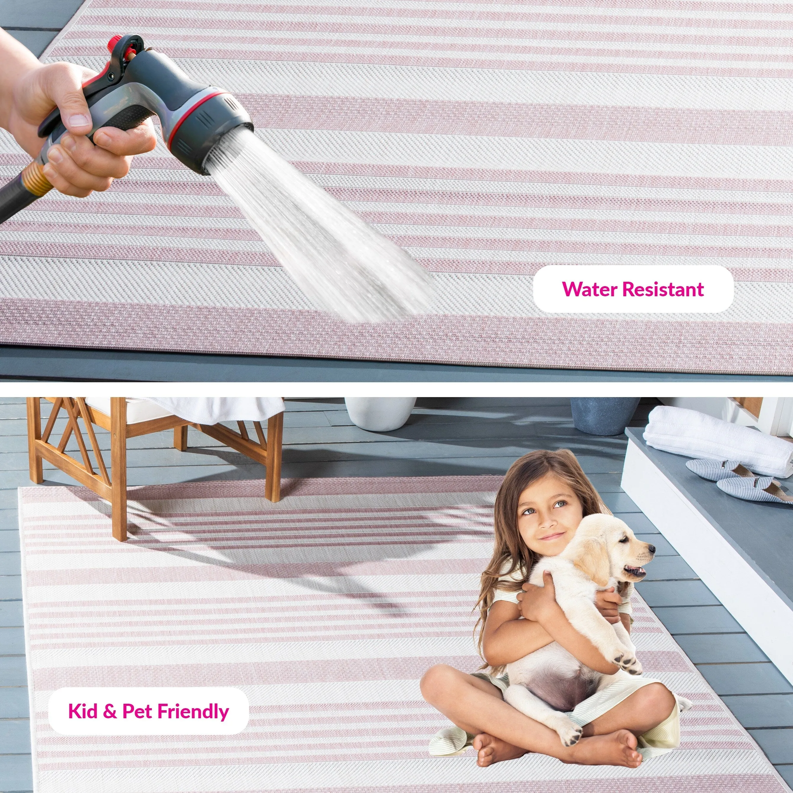 SAFAVIEH Courtyard Grietje Indoor /Outdoor Waterproof Patio Backyard Rug