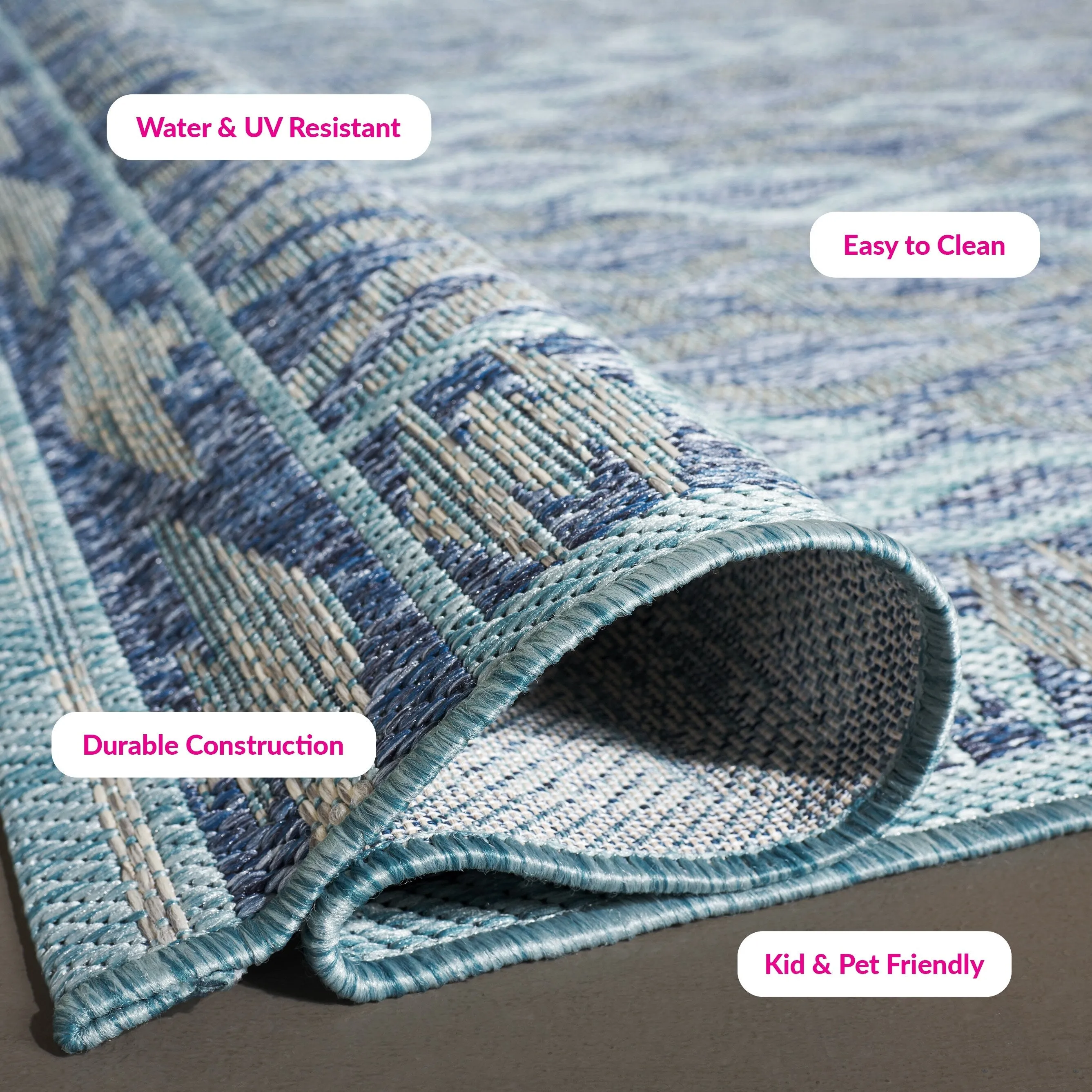 SAFAVIEH Courtyard Hannchen Indoor/ Outdoor Waterproof Patio Backyard Rug