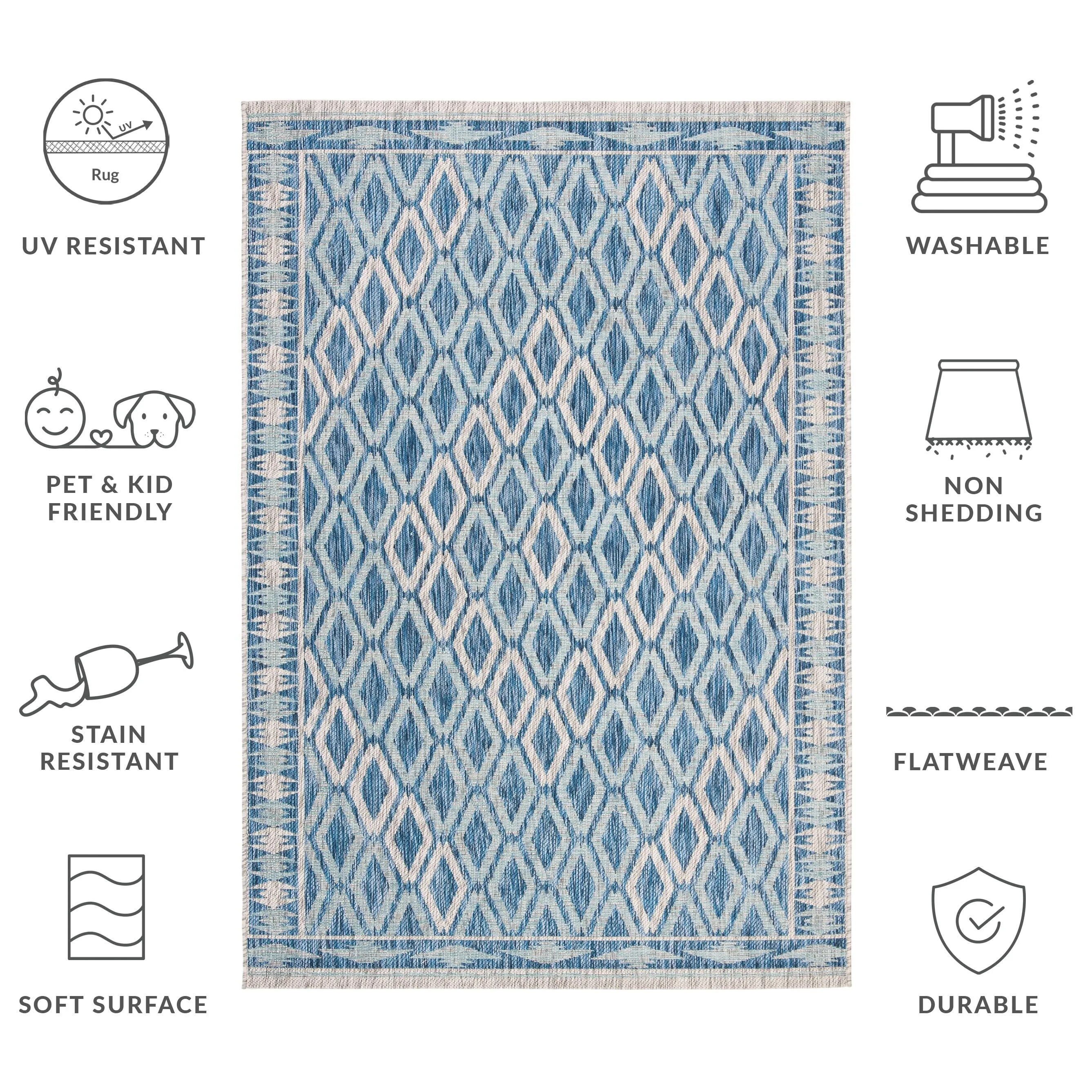 SAFAVIEH Courtyard Hannchen Indoor/ Outdoor Waterproof Patio Backyard Rug