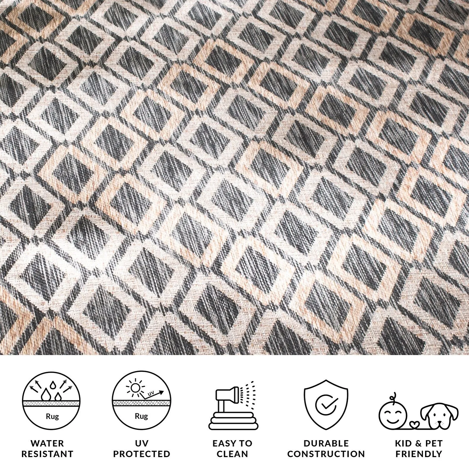 SAFAVIEH Courtyard Hannchen Indoor/ Outdoor Waterproof Patio Backyard Rug