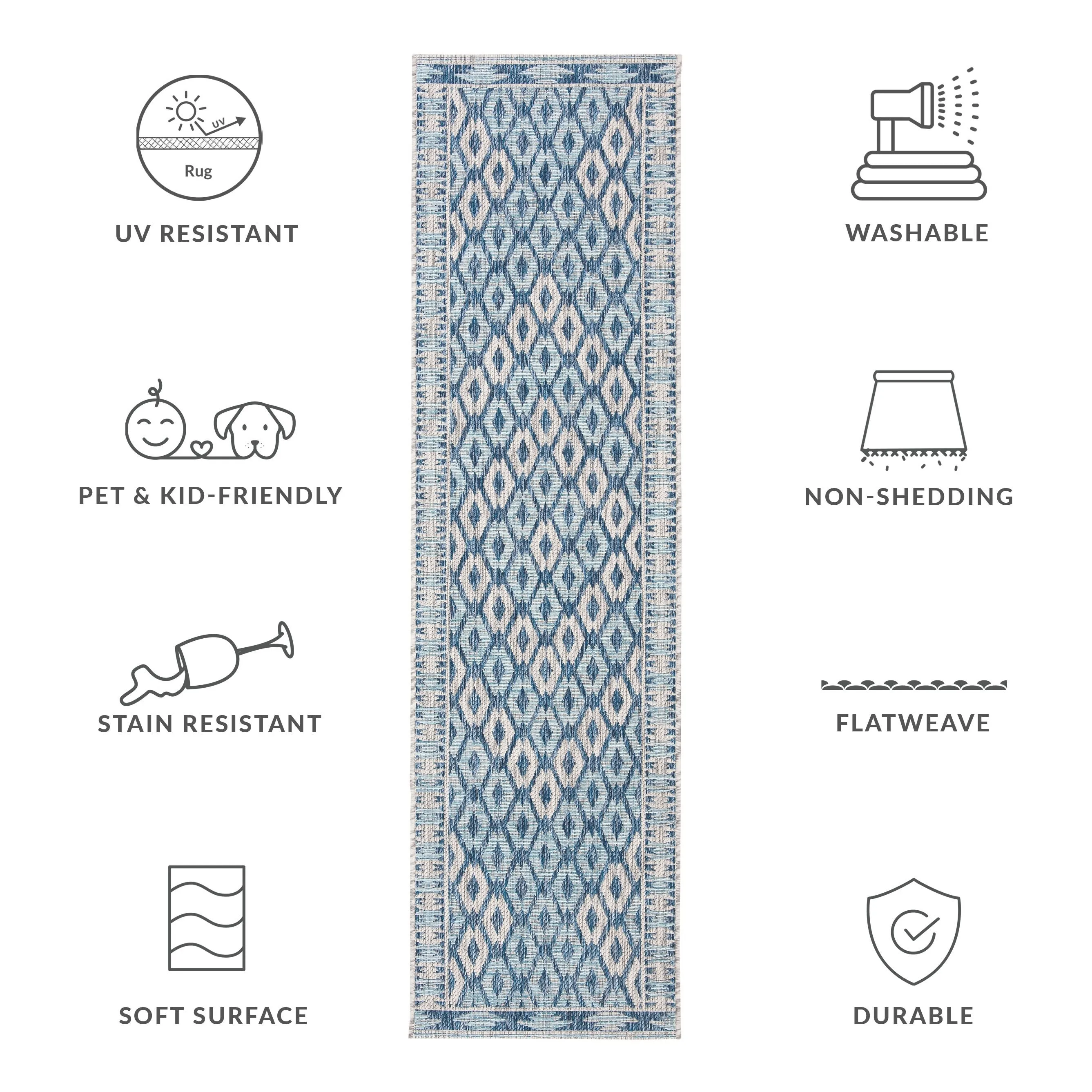 SAFAVIEH Courtyard Hannchen Indoor/ Outdoor Waterproof Patio Backyard Rug