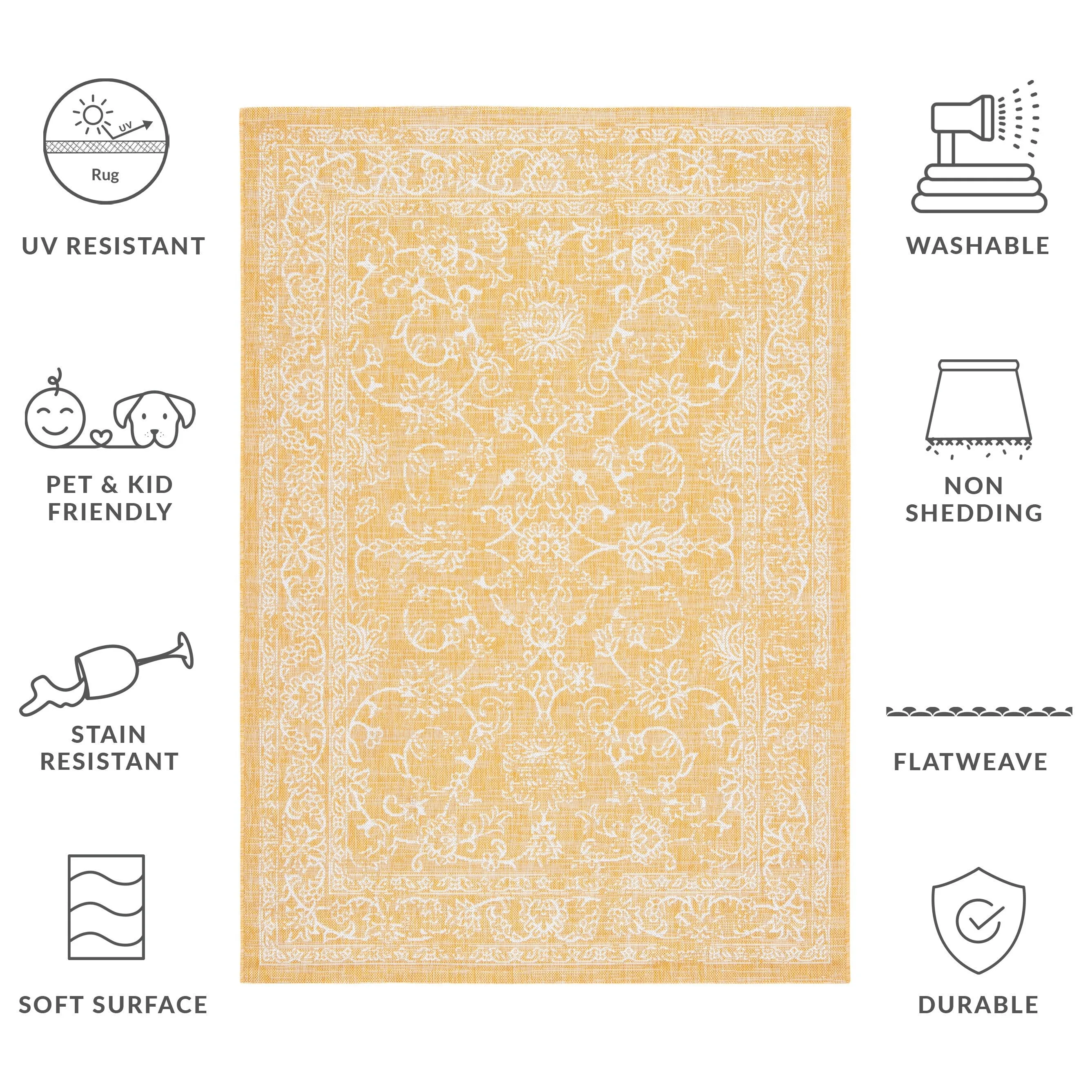 SAFAVIEH Courtyard Hasina Indoor /Outdoor Waterproof Patio Backyard Rug