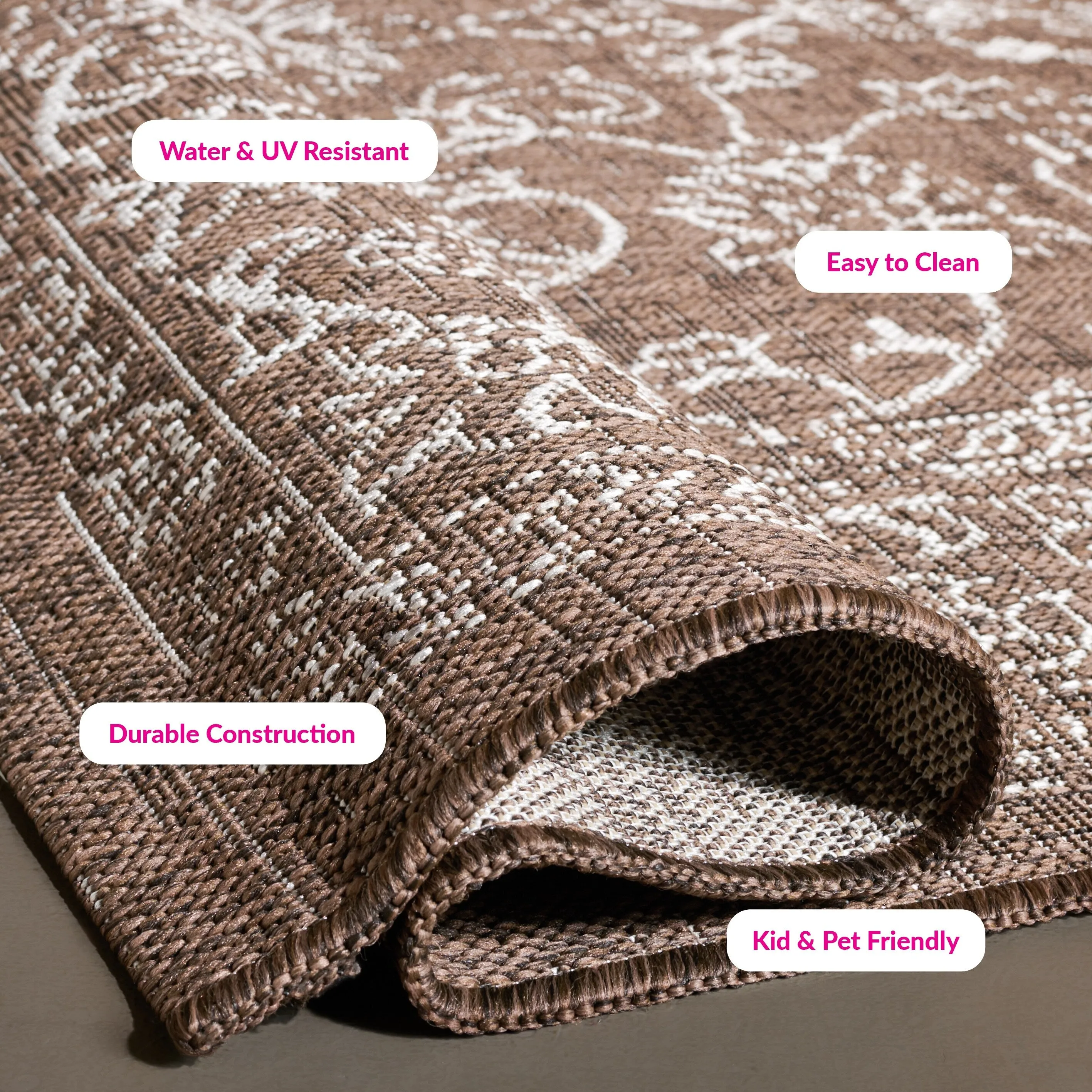 SAFAVIEH Courtyard Hasina Indoor /Outdoor Waterproof Patio Backyard Rug
