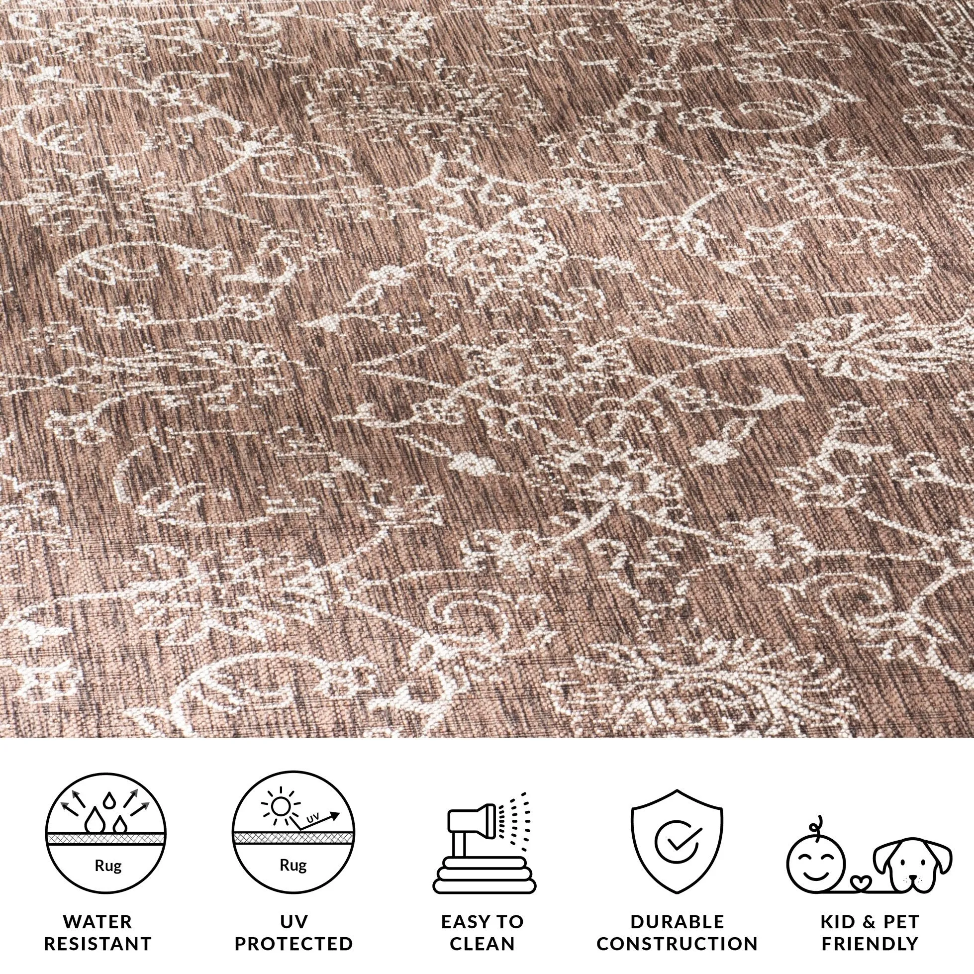 SAFAVIEH Courtyard Hasina Indoor /Outdoor Waterproof Patio Backyard Rug