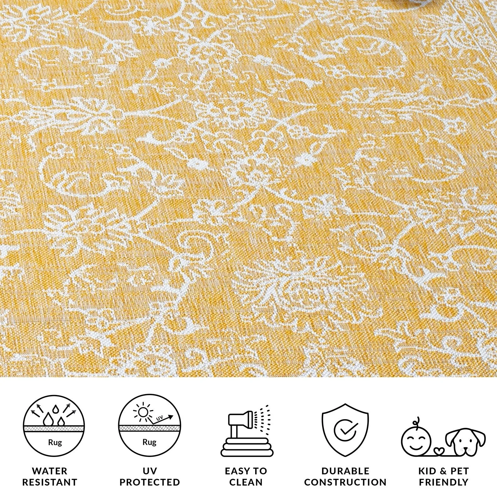 SAFAVIEH Courtyard Hasina Indoor /Outdoor Waterproof Patio Backyard Rug