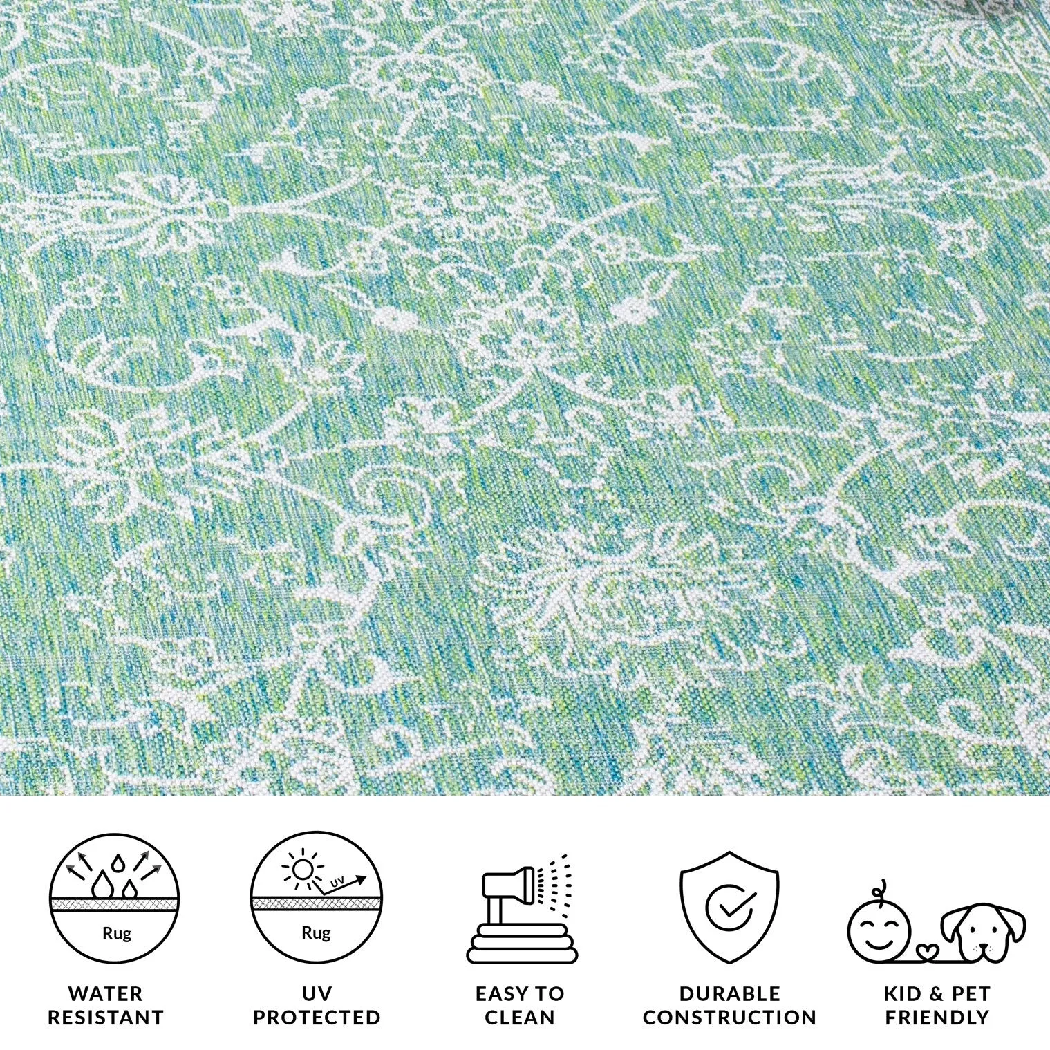 SAFAVIEH Courtyard Hasina Indoor /Outdoor Waterproof Patio Backyard Rug