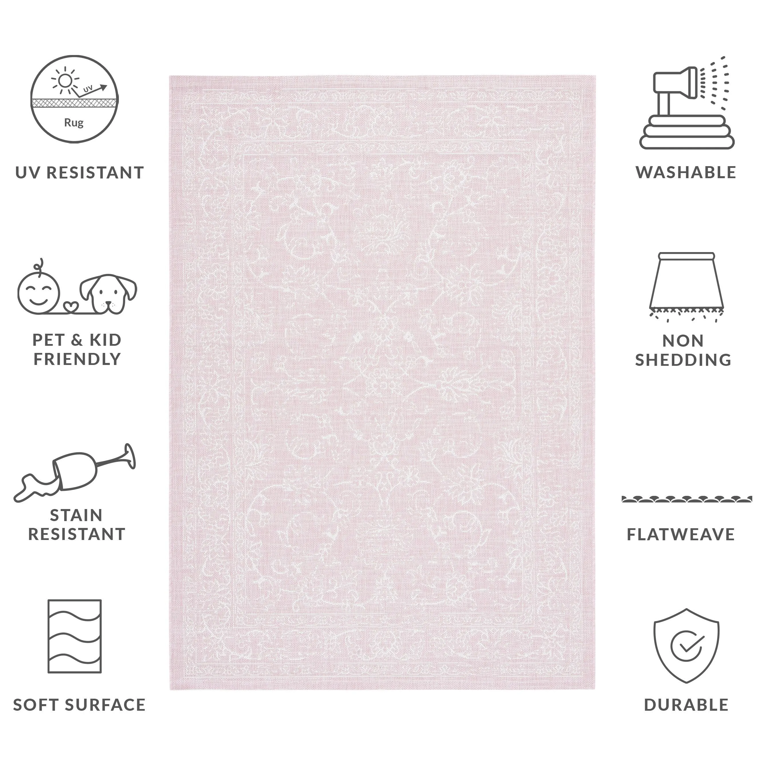 SAFAVIEH Courtyard Hasina Indoor /Outdoor Waterproof Patio Backyard Rug