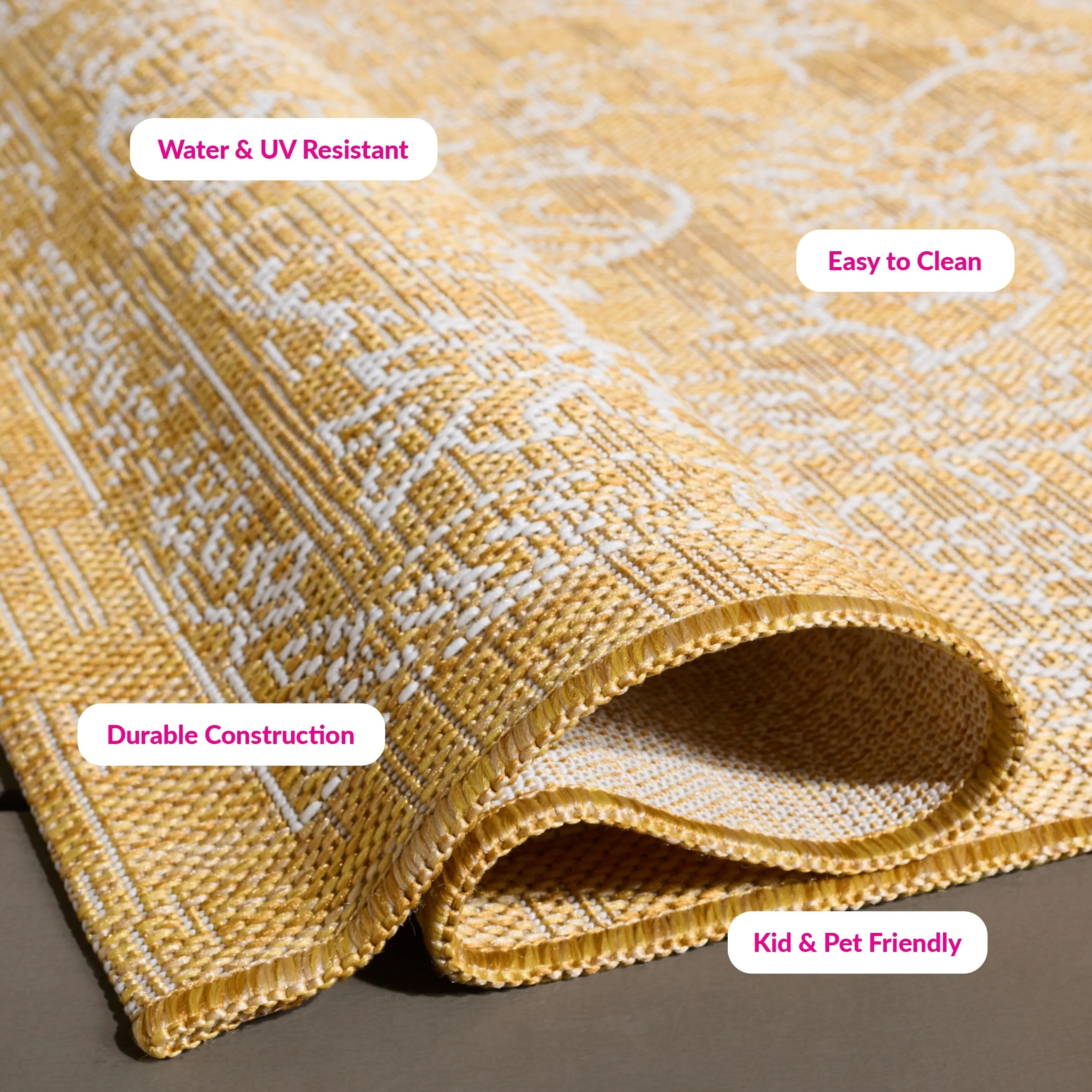 SAFAVIEH Courtyard Hasina Indoor /Outdoor Waterproof Patio Backyard Rug